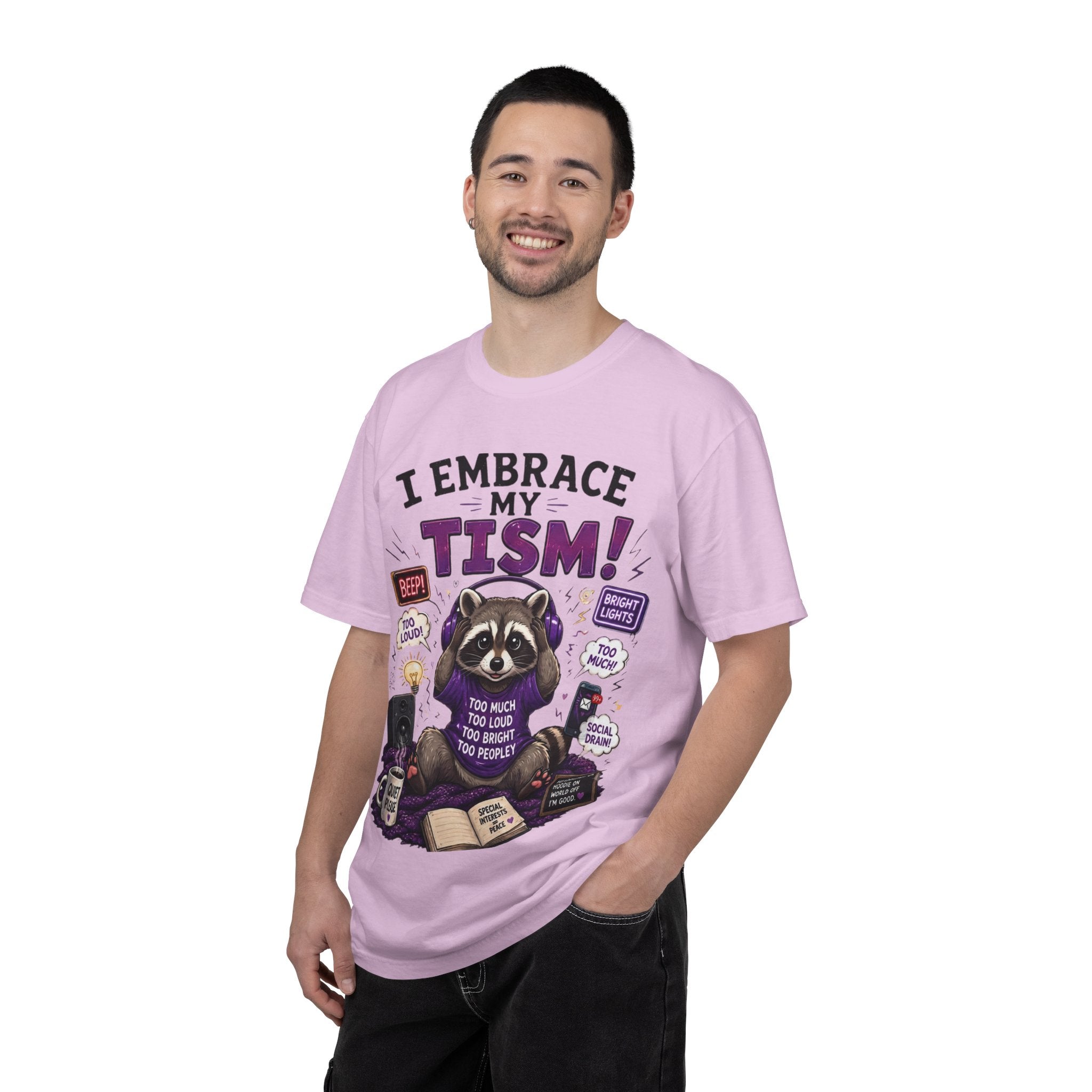 Autism Awareness T-Shirt I Embrace My Tism Raccoon Design