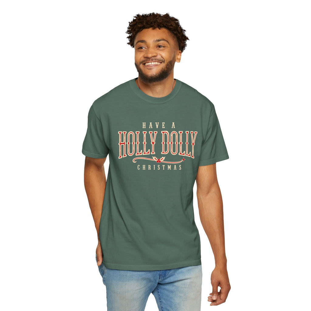 Have a Holly Dolly Christmas Shirt, Western Christmas Tee, Country Christmas Shirt, Retro Holiday T-Shirt, Southern Christmas Gift