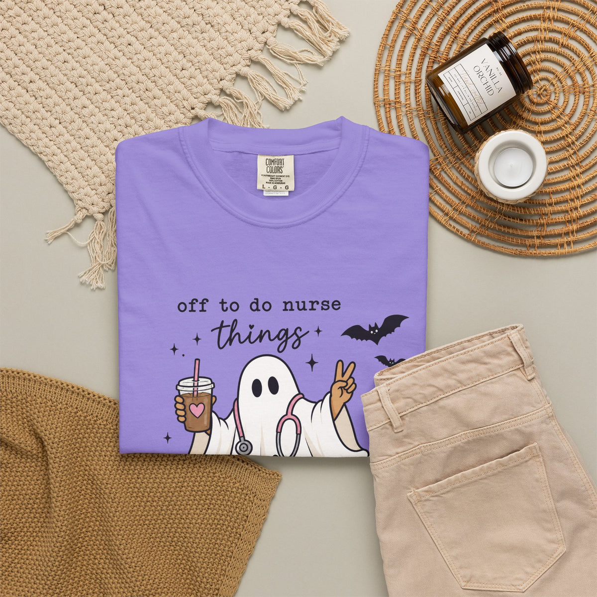 Nurse Ghost Halloween T Shirt Off to Do Nurse Things Cute Medical Costume Tee