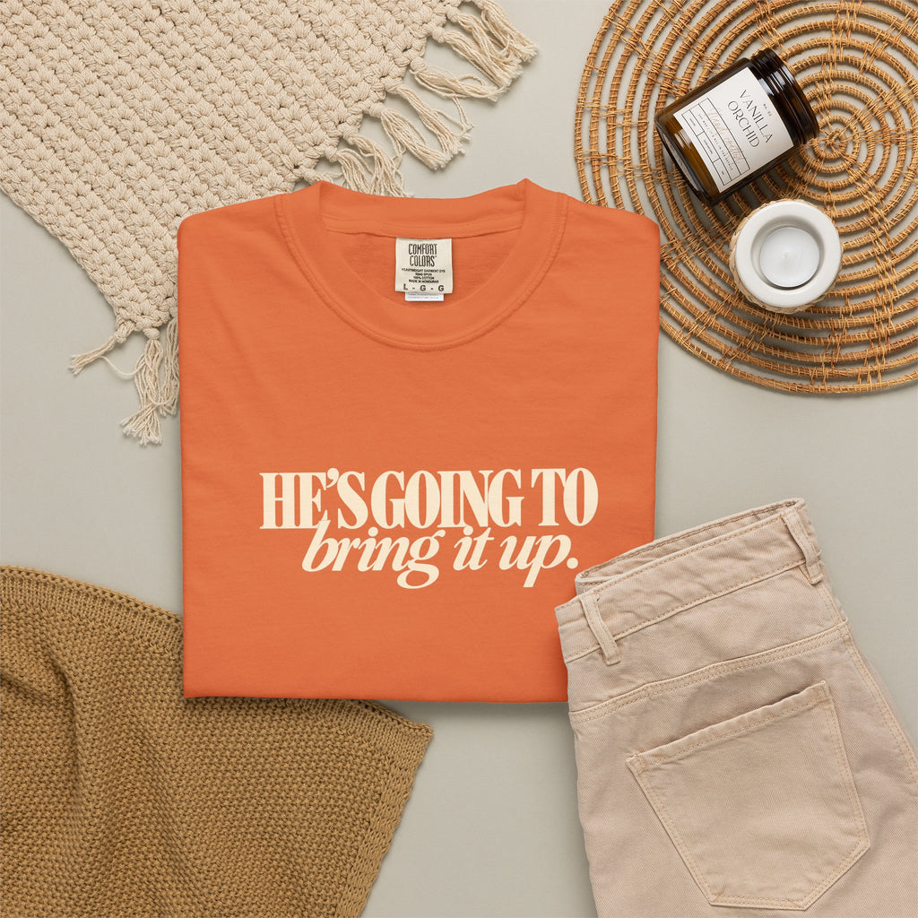 Funny Thanksgiving Couple Shirts, I Was Told Not to Bring It Up Tee, Hes Going to Bring It Up Shirt, His Hers Thanksgiving Tees