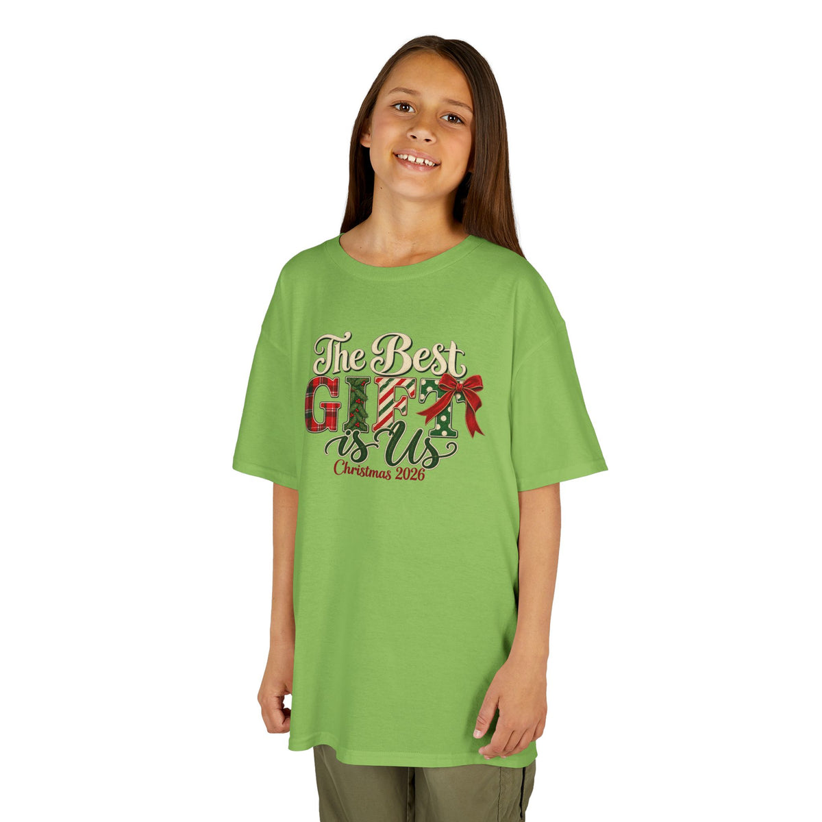 Matching Family Christmas Shirts 2026, Youth Family Tees, The Best Gift Is Us, Vintage Christmas Family Photo Outfits