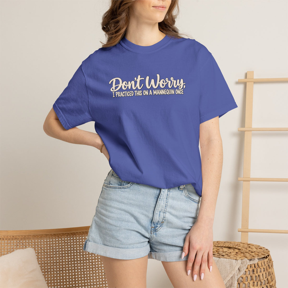 Funny Nursing Student Shirt, Don't Worry I Practiced on a Mannequin Tee, Nurse Humor T-Shirt, Nursing School Graduation Gift, Comfort Colors