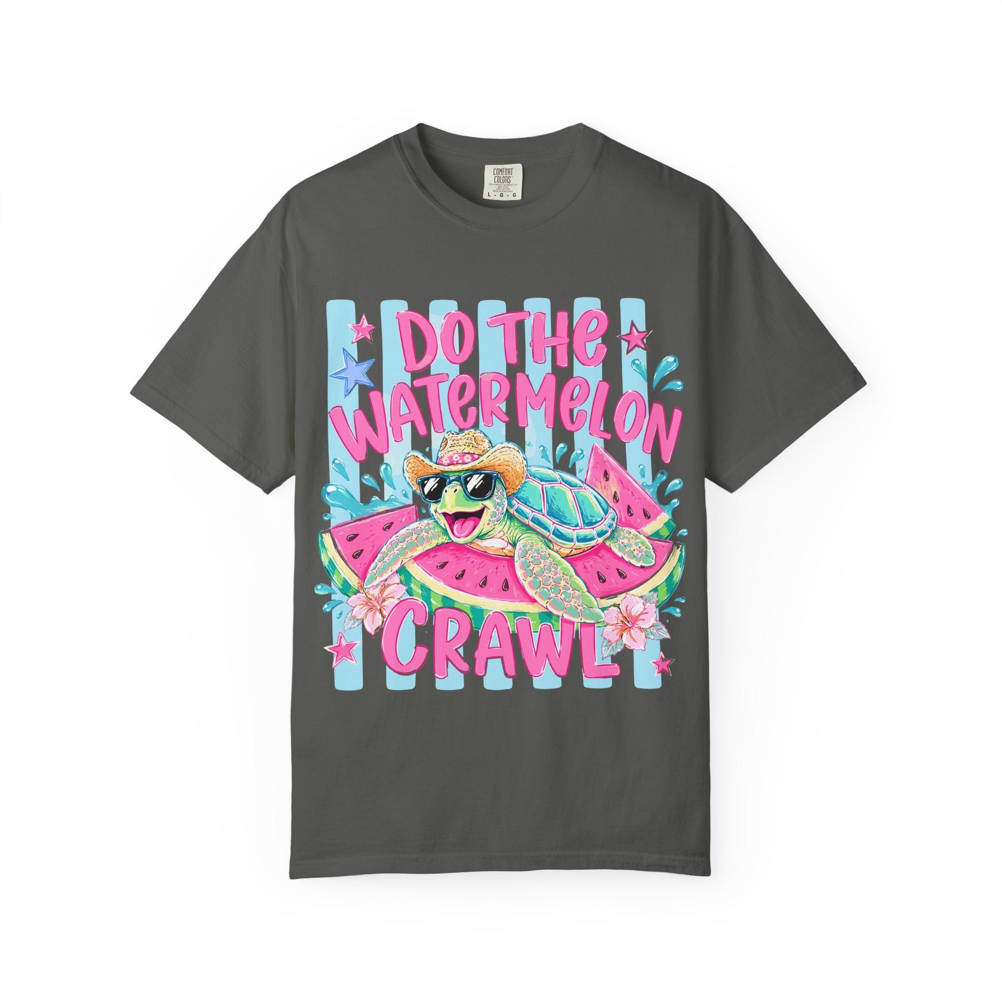 Do The Watermelon Crawl TShirt Cute Turtle Summer Graphic Tee