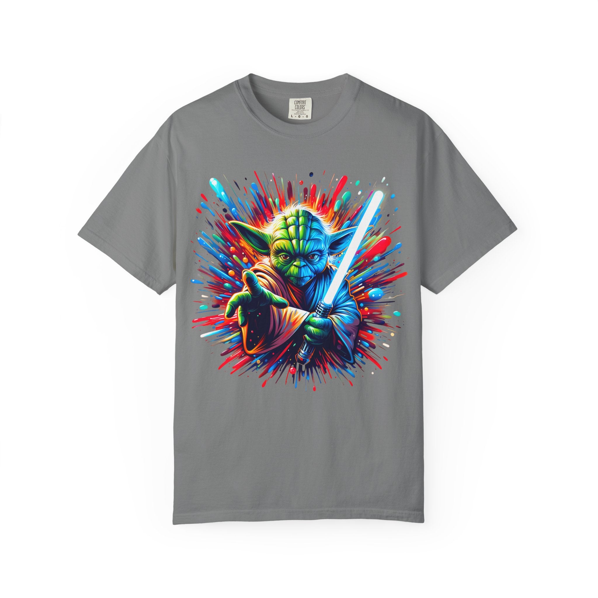 Galaxy Warrior T Shirt Color Splash Lightsaber Art