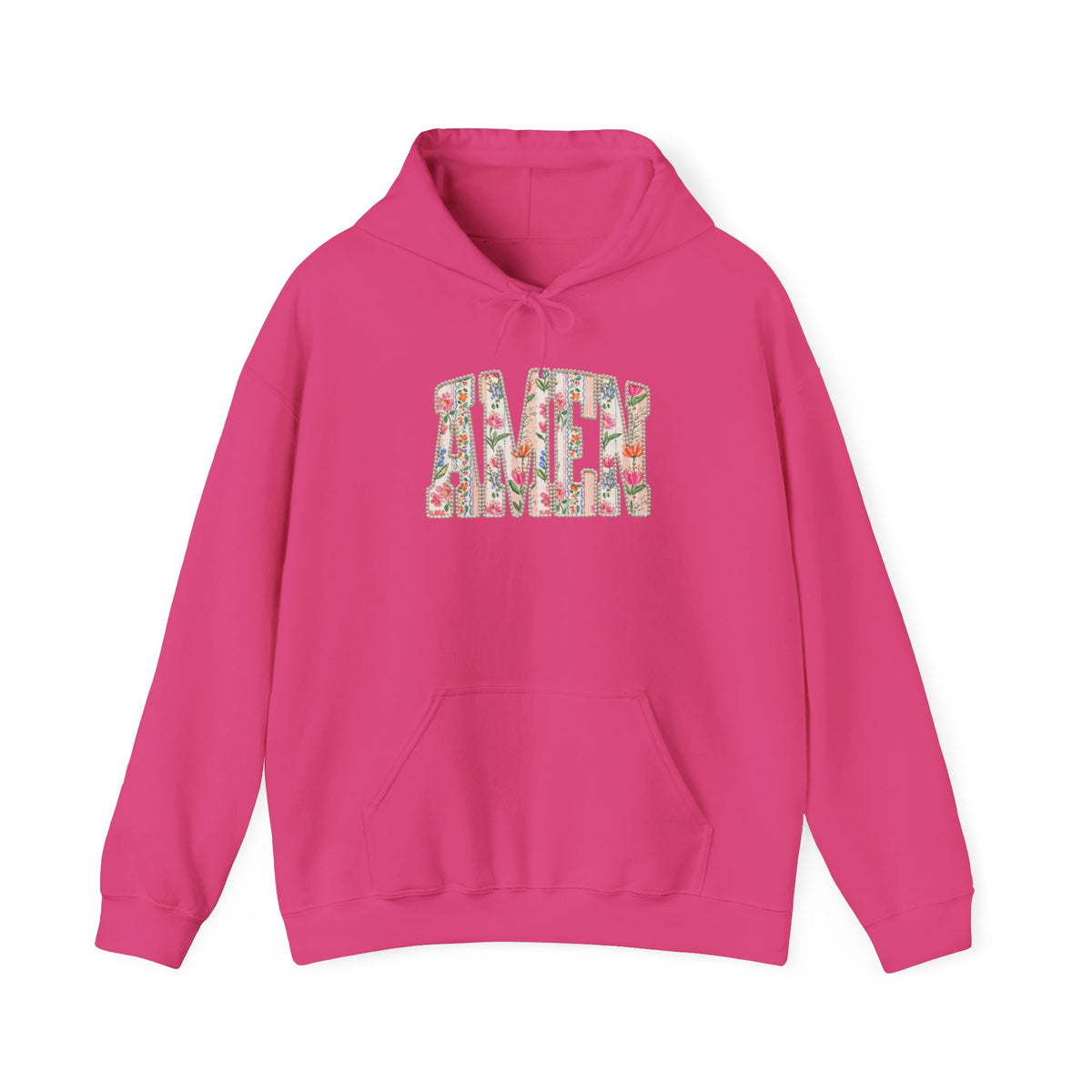 Floral AMEN Hoodie, Christian Faith Sweatshirt, Colorful Floral Religious Hoodie, Inspirational Christian Gift for Women