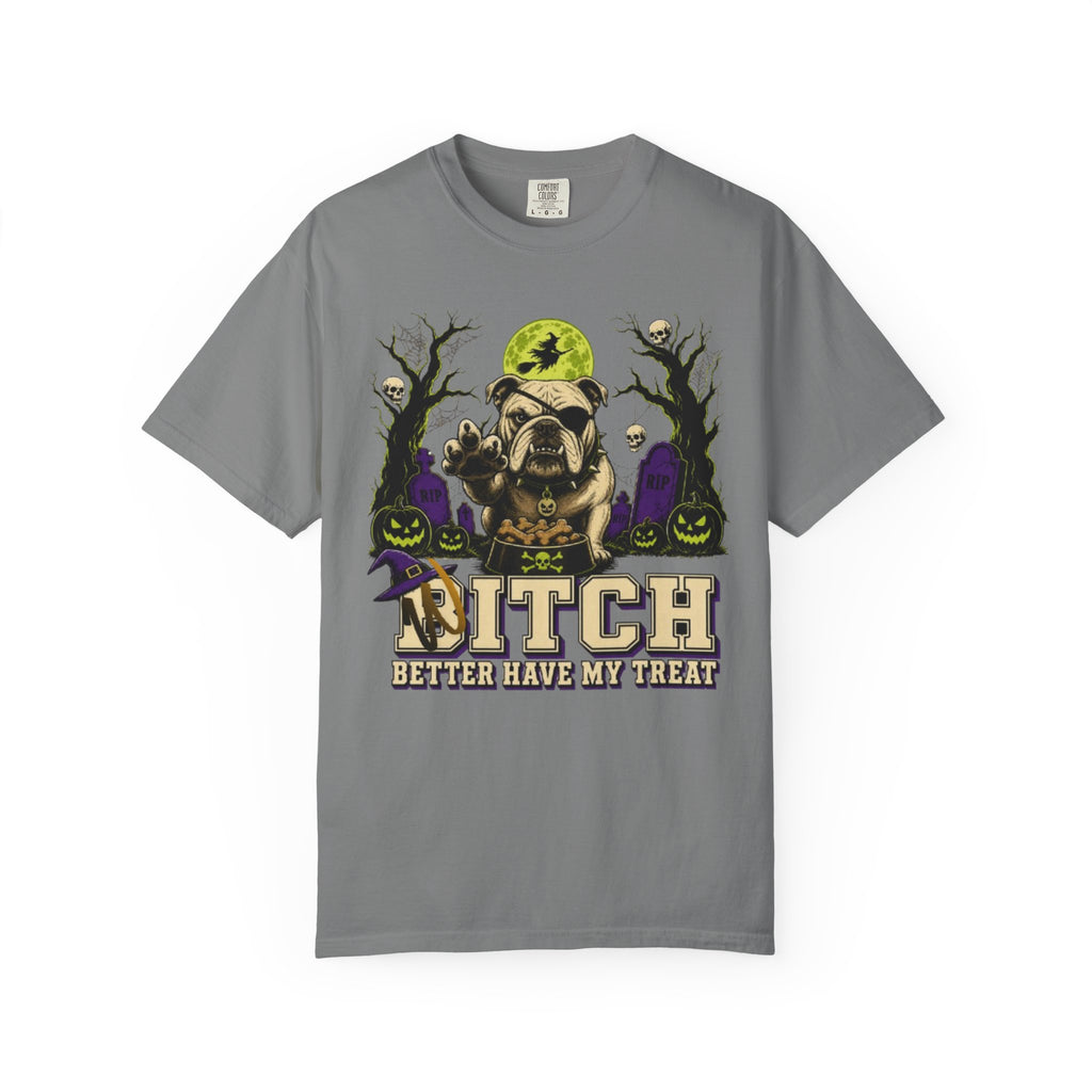 Halloween Bulldog T Shirt Bitch Better Have My Treat Spooky Costume Tee