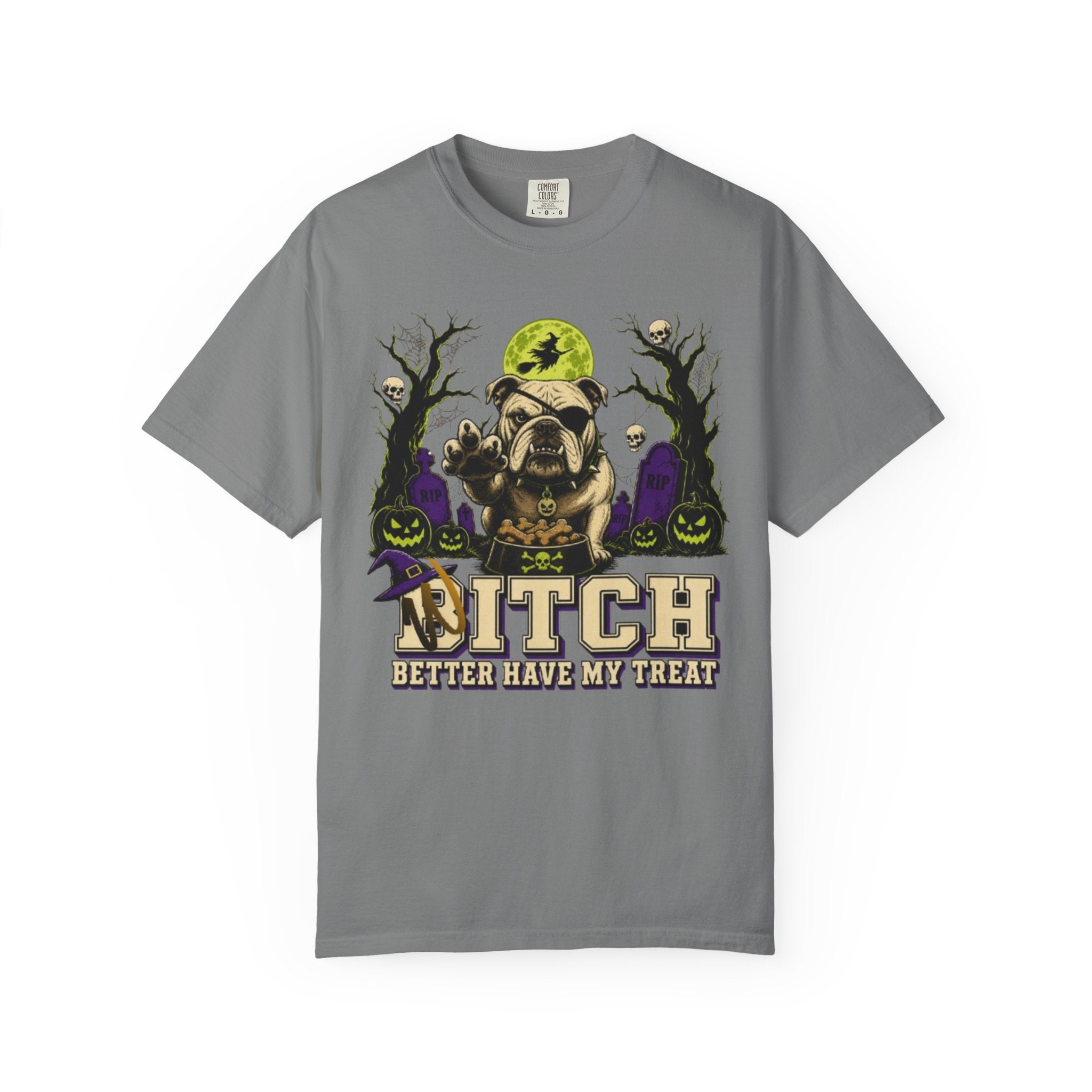 Halloween Bulldog T Shirt Bitch Better Have My Treat Spooky Costume Tee