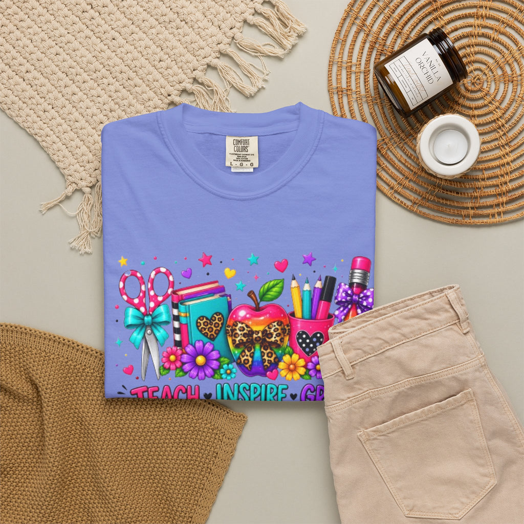 Back to School Classroom Supplies T Shirt | Teach Inspire Grow