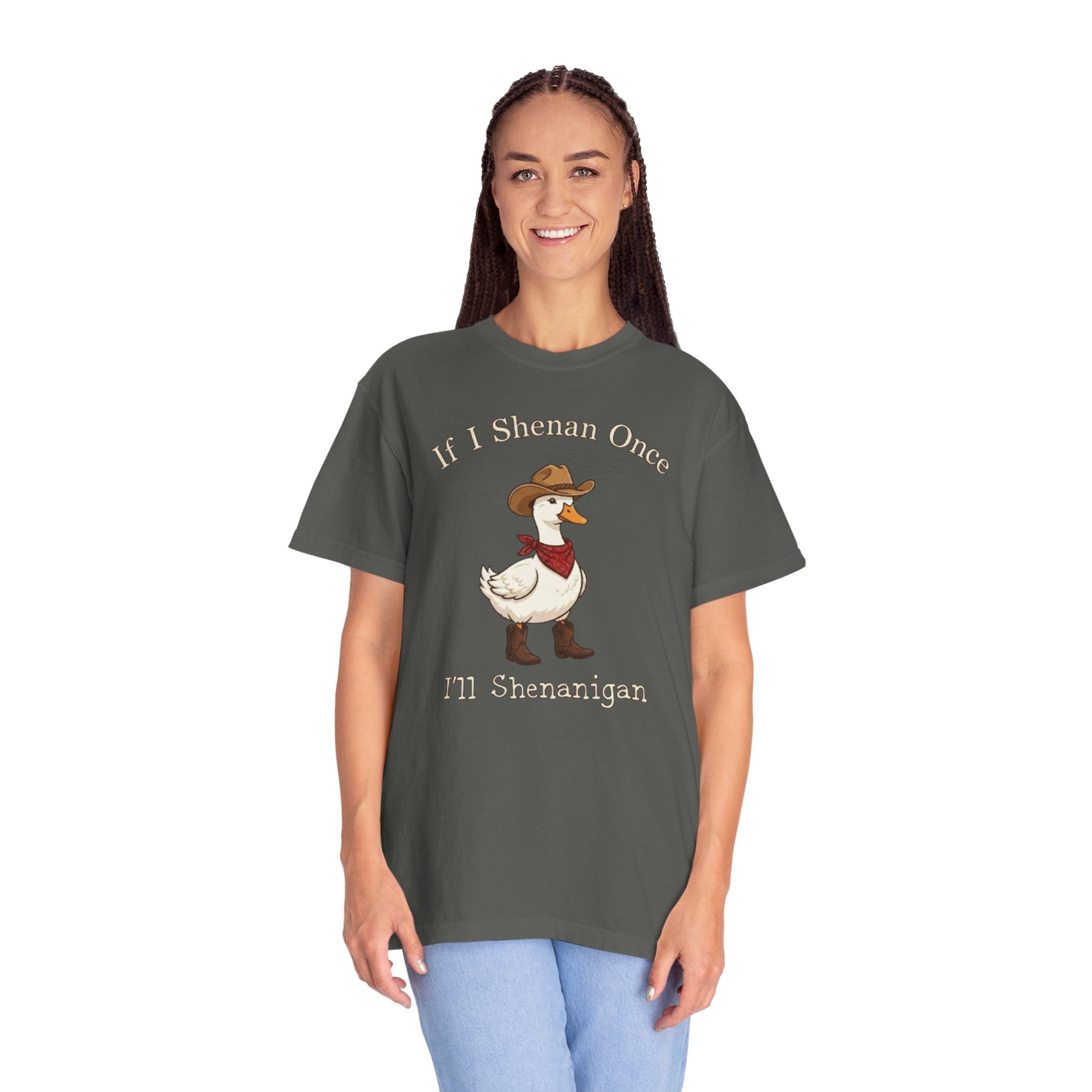 If I Shenan Once I ll Shenanigan T Shirt Funny Cowboy Duck Graphic Tee
