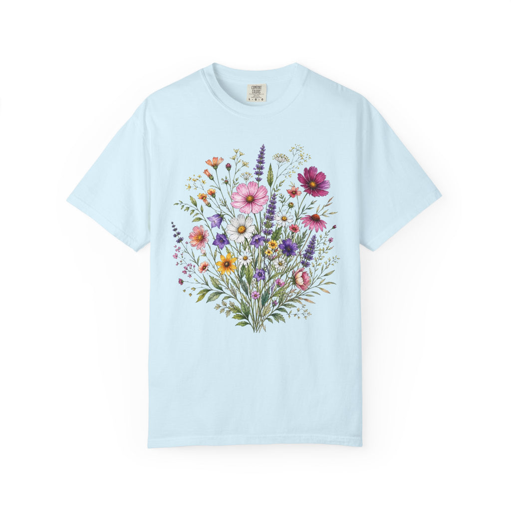 Floral Bouquet T Shirt Wildflower Garden Graphic Tee