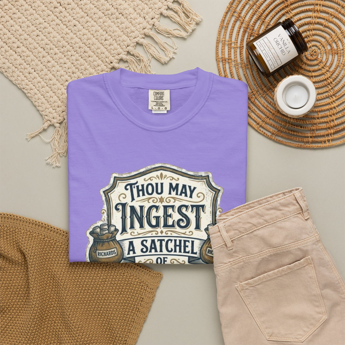 Tee Shirt Thou May Ingest a Satchel of Richards Vintage Apothecary Graphic