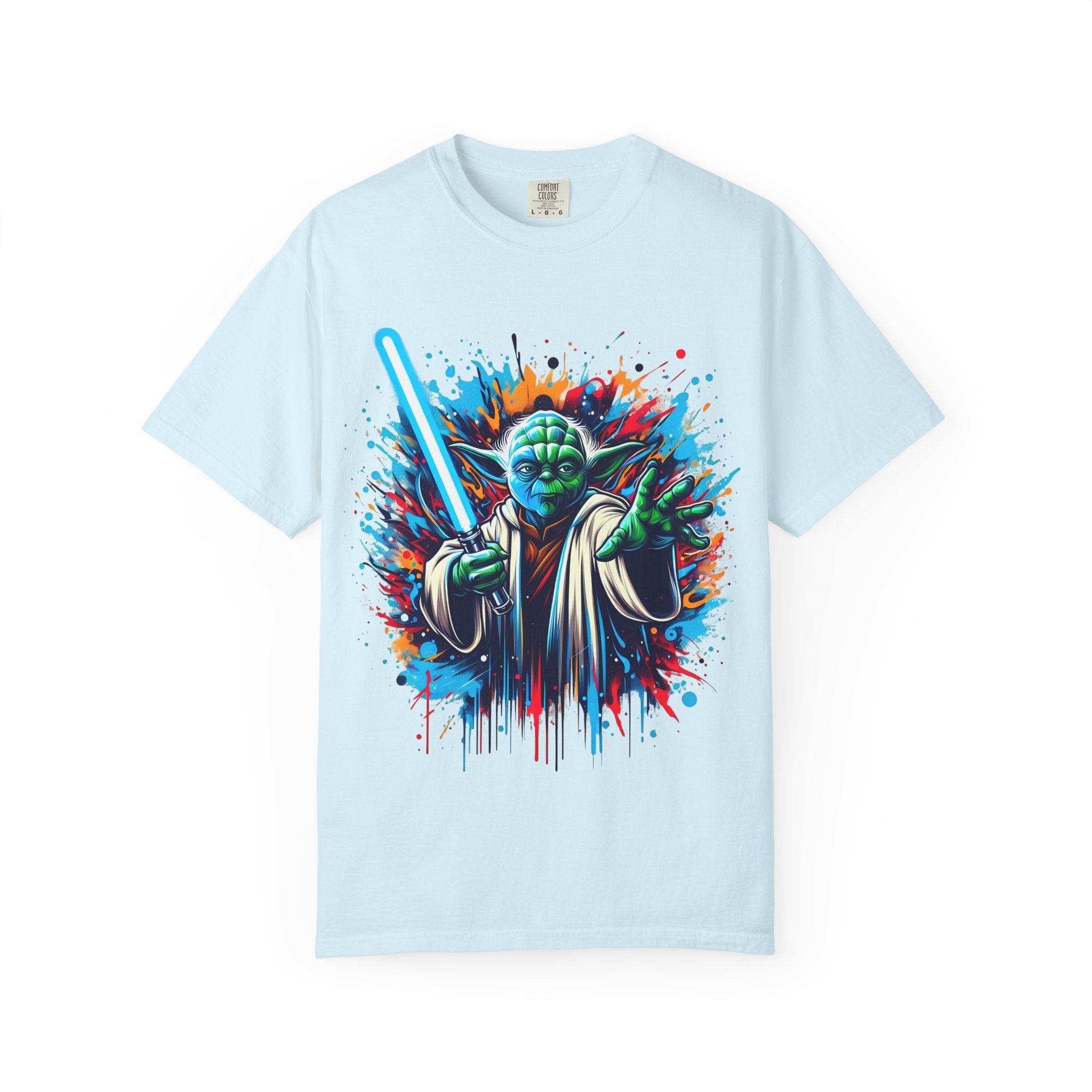 Galactic Jedi Warrior T Shirt Yoda Lightsaber Graphic Tee