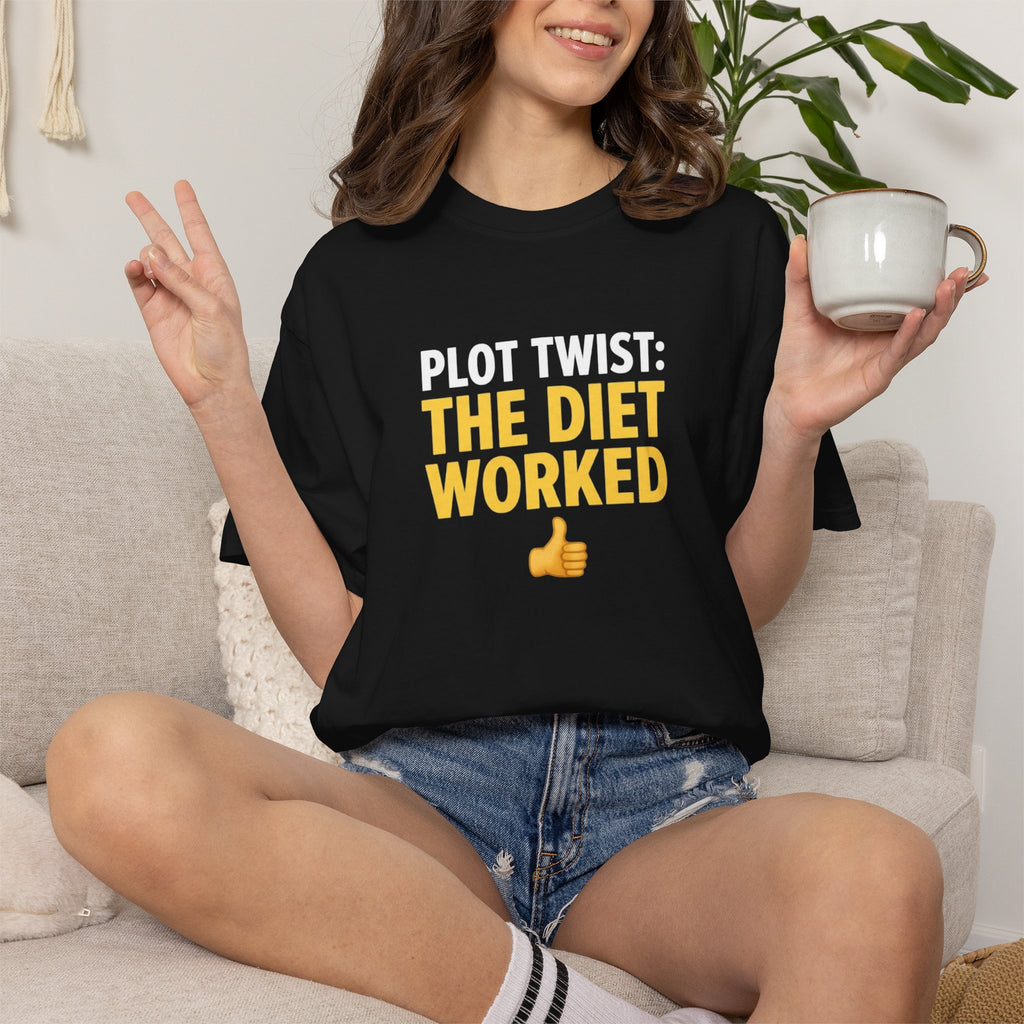 T Shirt The Diet Worked Funny Thumbs-Up Graphic Tee