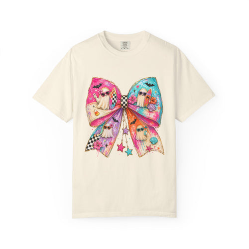 Colorful Bow Graphic T Shirt Cute Rainbow Bow Design