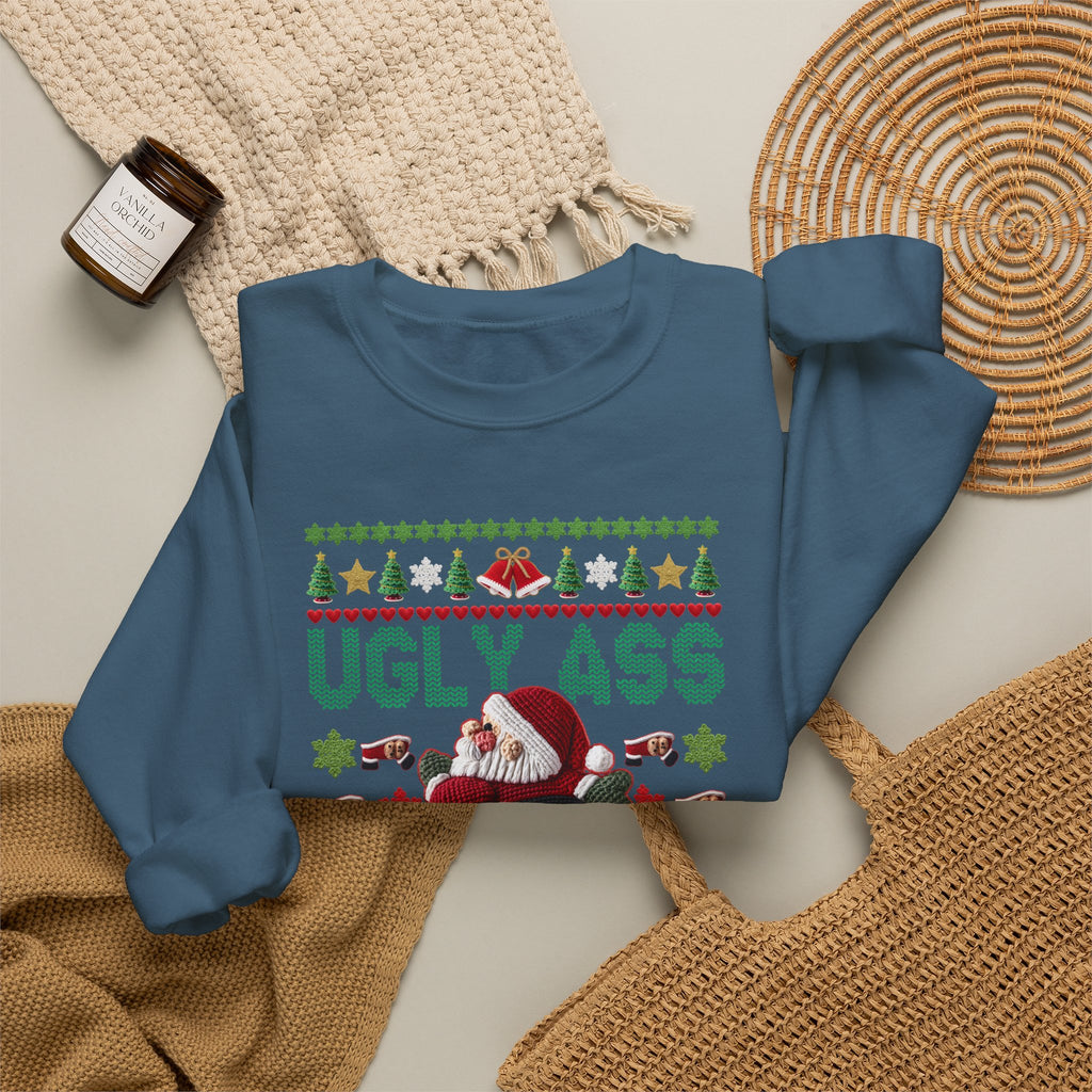 Funny Ugly Christmas Sweater, Ugly Ass Sweater Sweatshirt, Sarcastic Christmas Shirt, Adult Holiday Party Outfit, Gag Gift