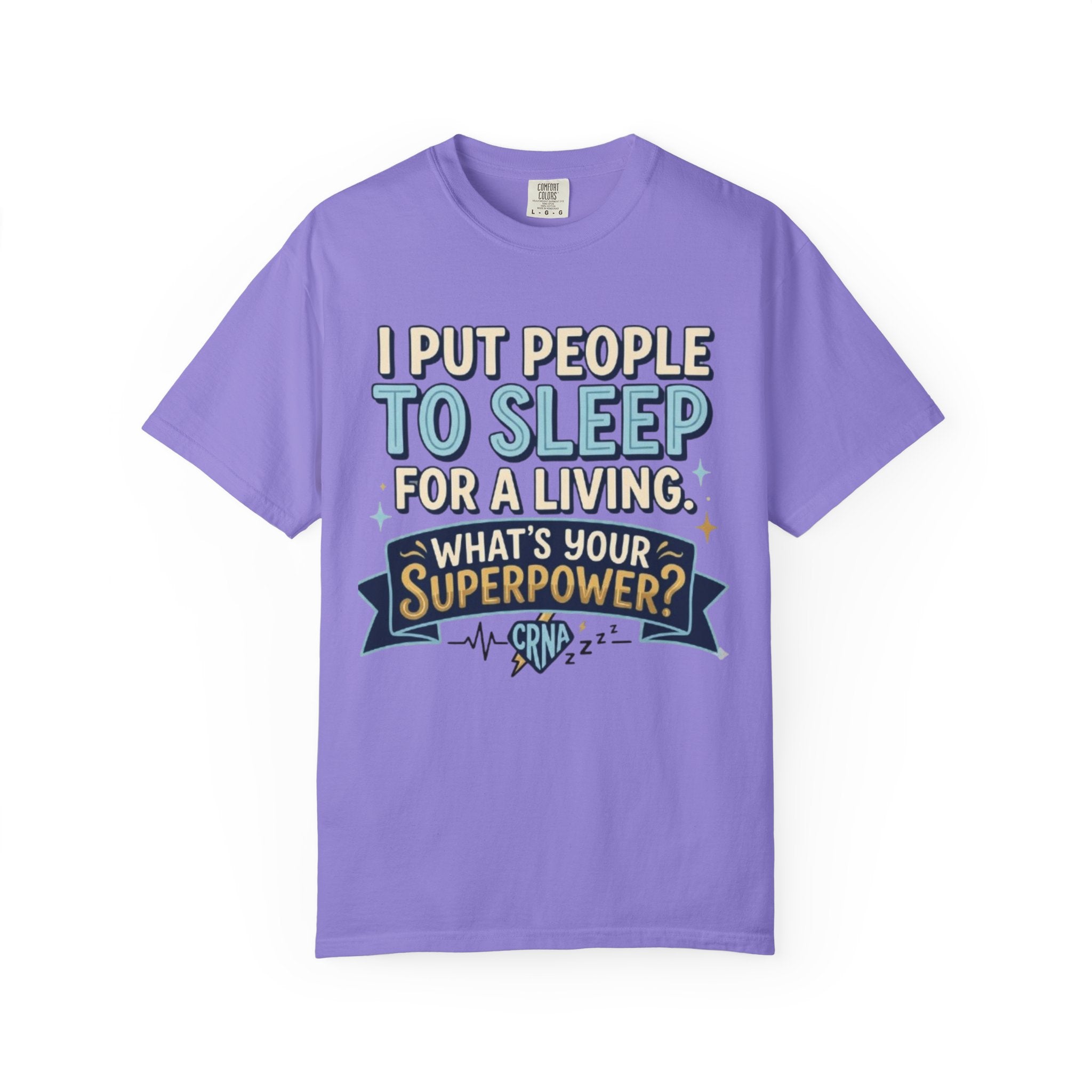 RN Anesthetist T‑Shirt I Put People To Sleep For A Living Nurse Anesthesia Tee