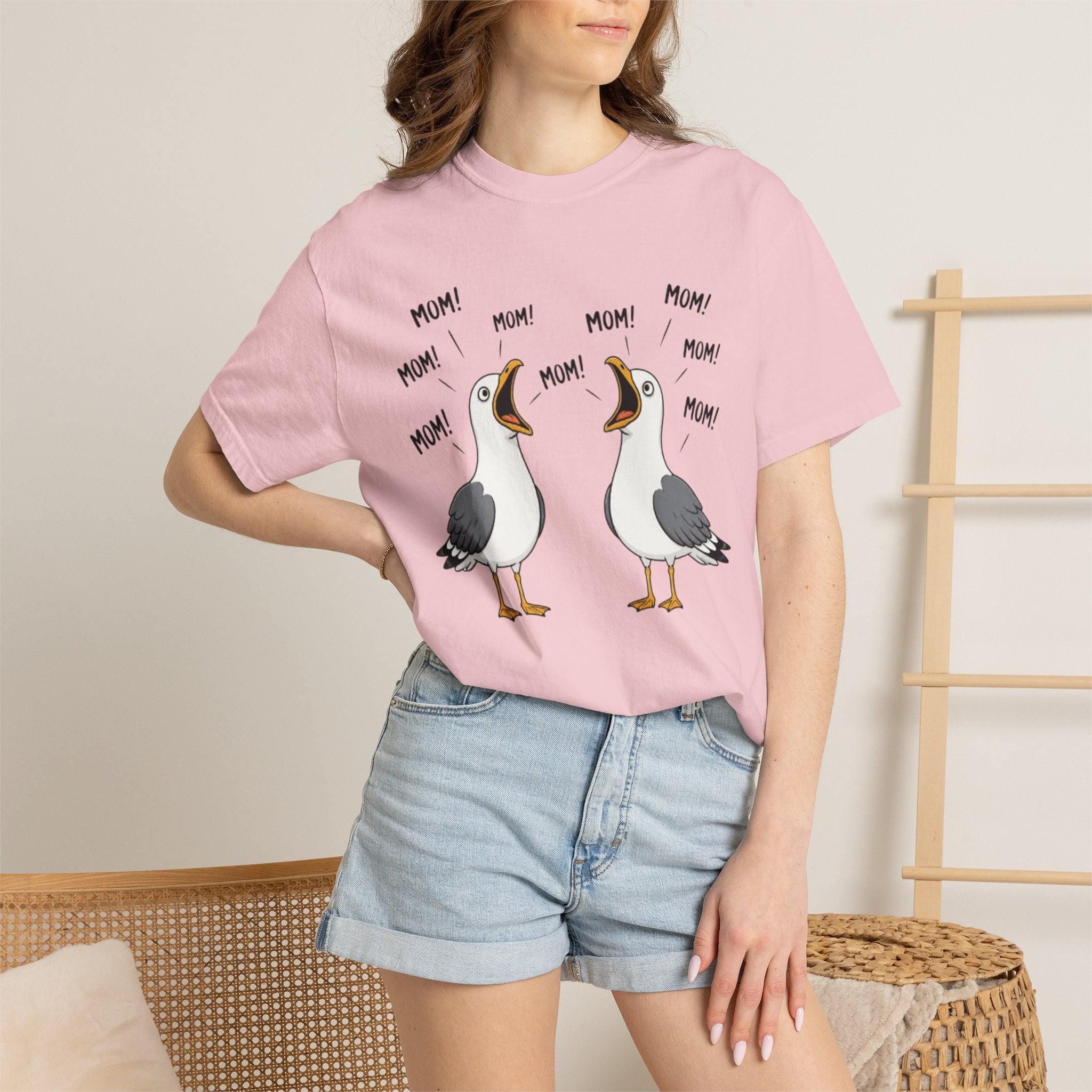 Seagull MOM MOM MOM Graphic T Shirt