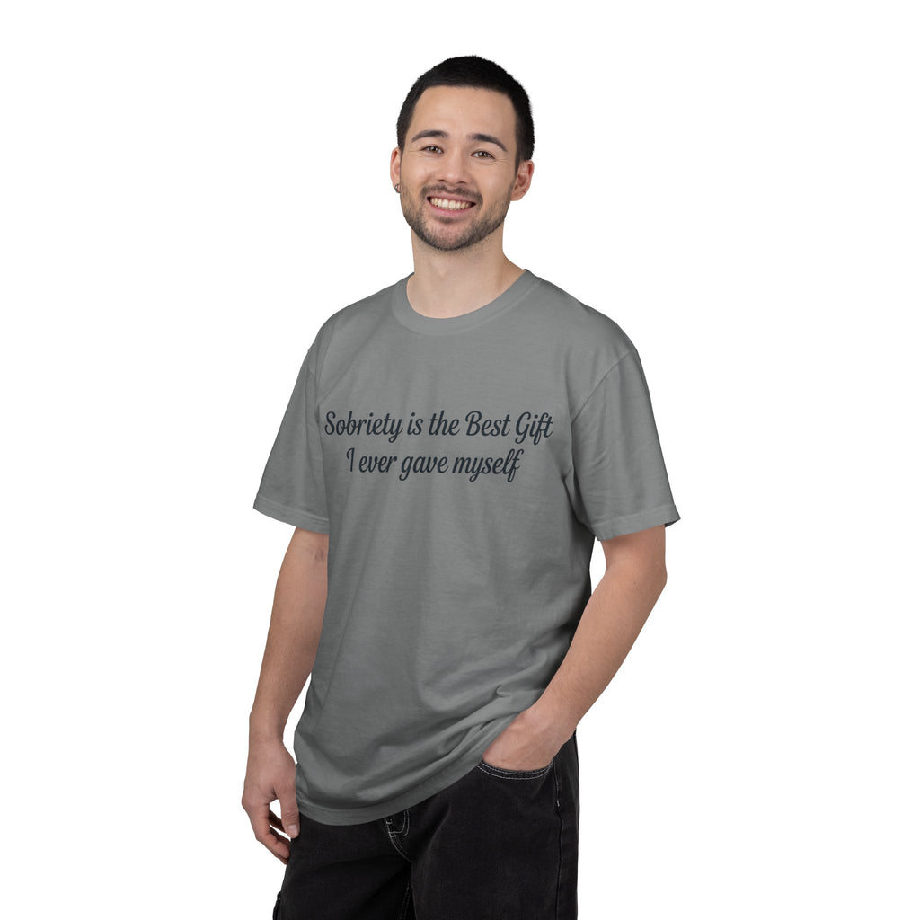 Sobriety Is the Best Gift Tee Inspirational Recovery T Shirt Personalize with how many months or years