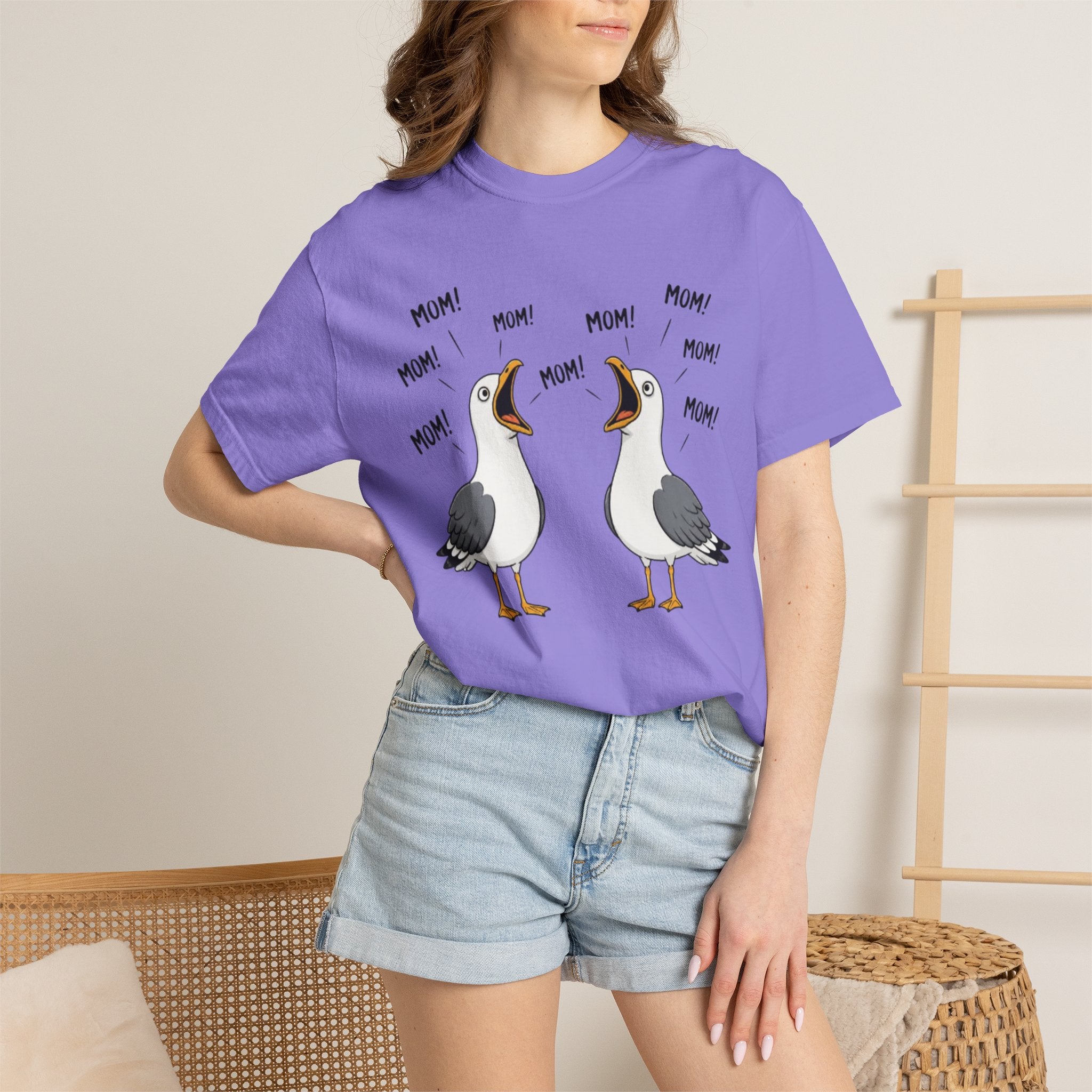 Seagull MOM MOM MOM Graphic T Shirt