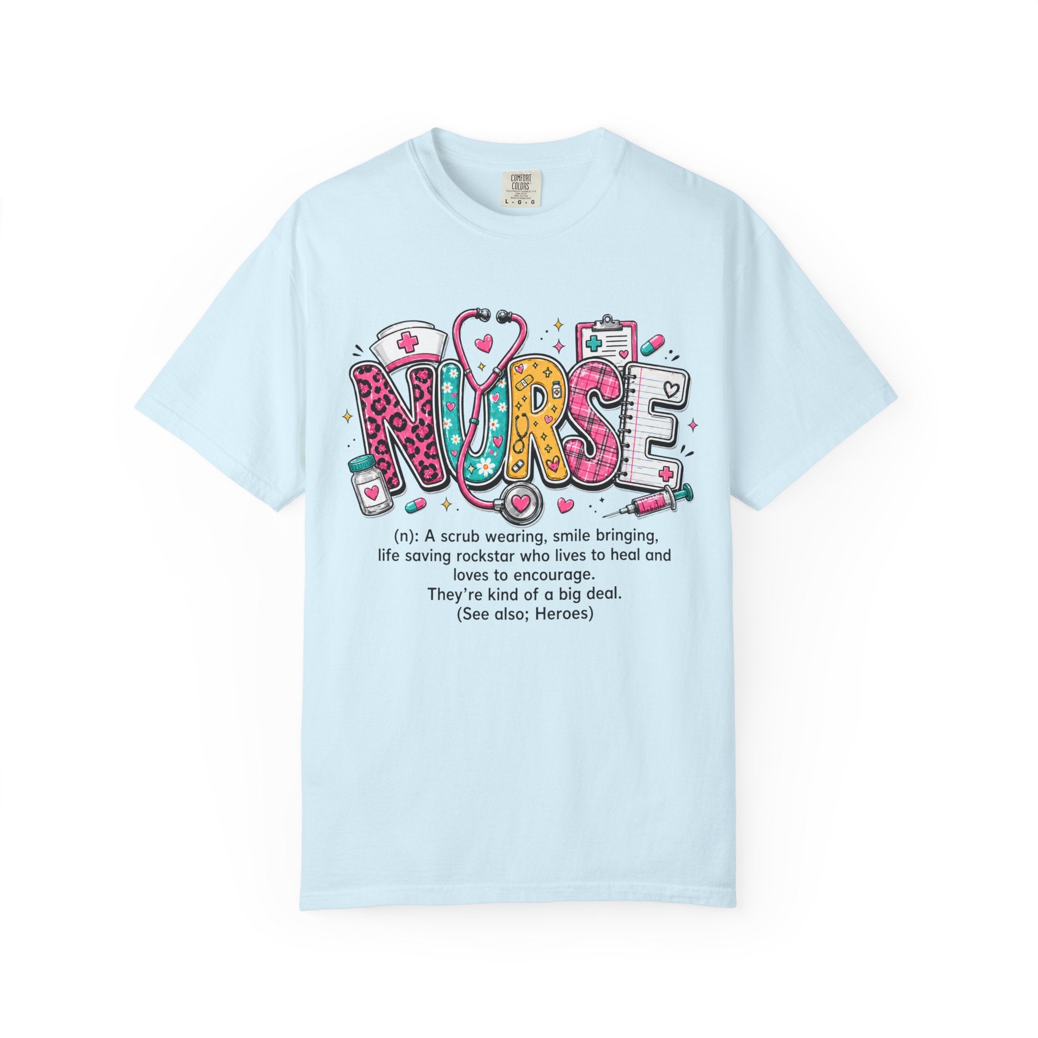 Nurse Definition T Shirt Colorful Medical Humor Tee for Nurses