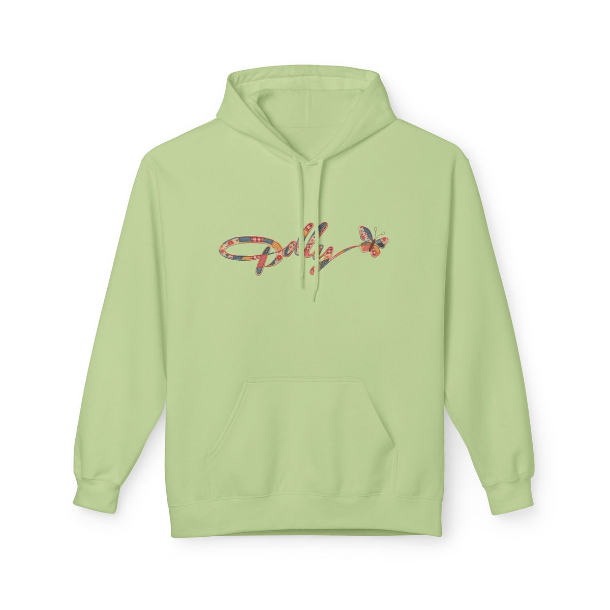 Dolly Patchwork Script Hoodie Womens Butterfly Signature Pullover