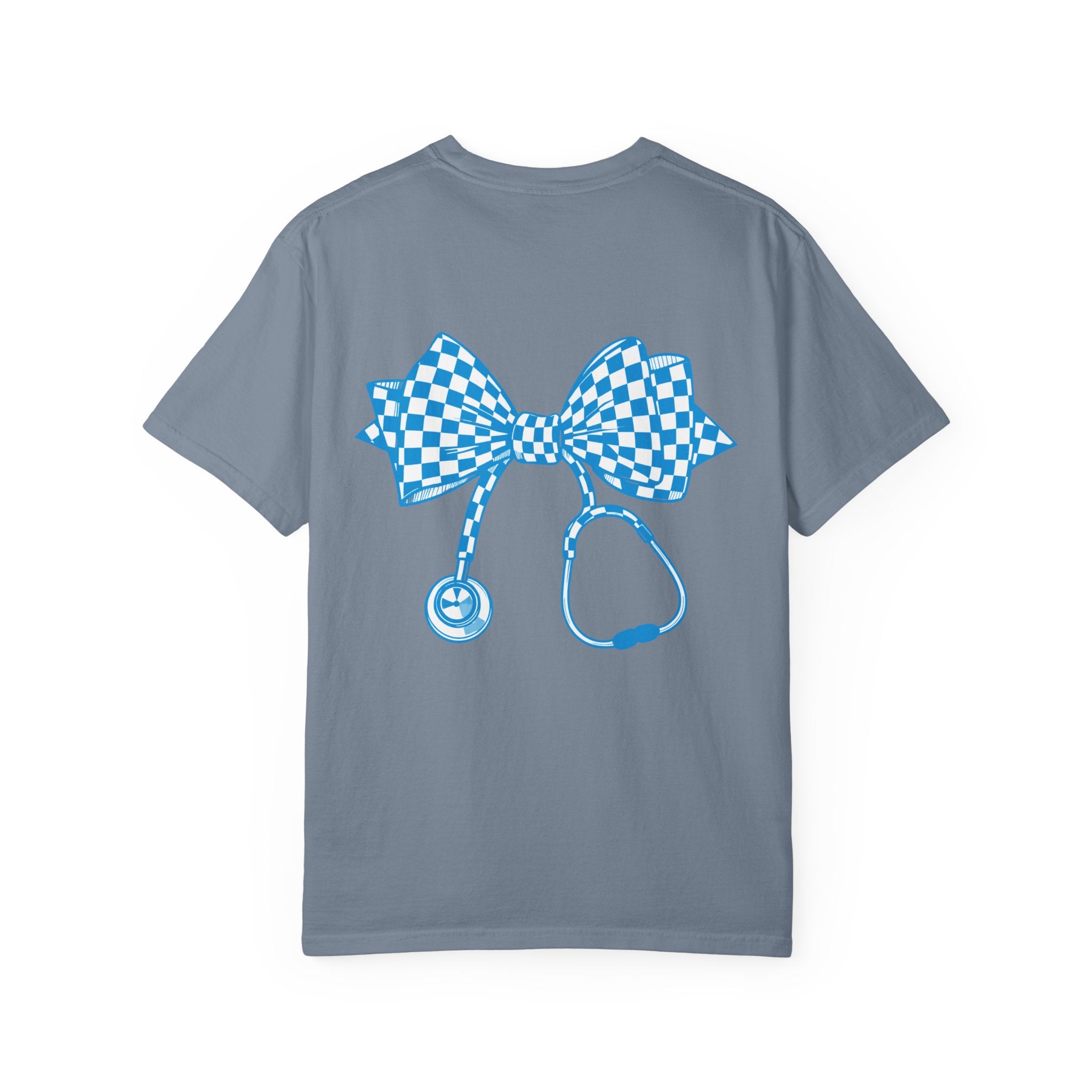 Checkerboard Stethoscope T Shirt Cute Nurse Doctor Medical Tee