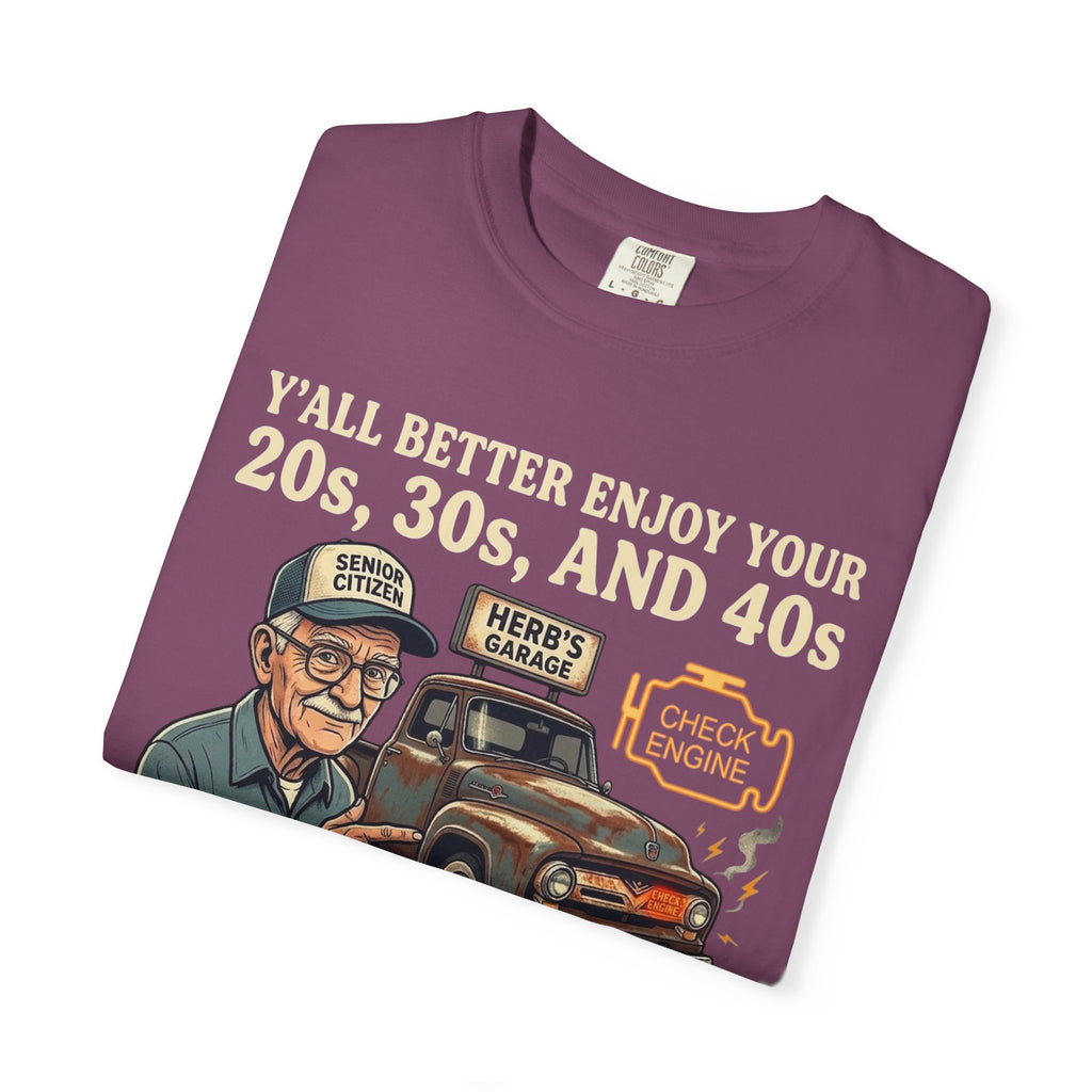 Check Engine Light Tee Shirt Funny Vintage Grandpa Truck Tee