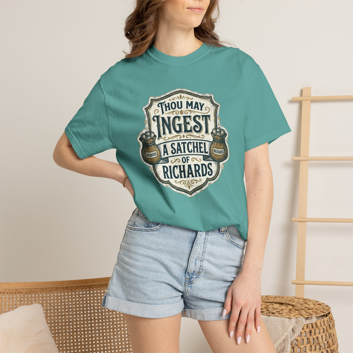 Tee Shirt Thou May Ingest a Satchel of Richards Vintage Apothecary Graphic