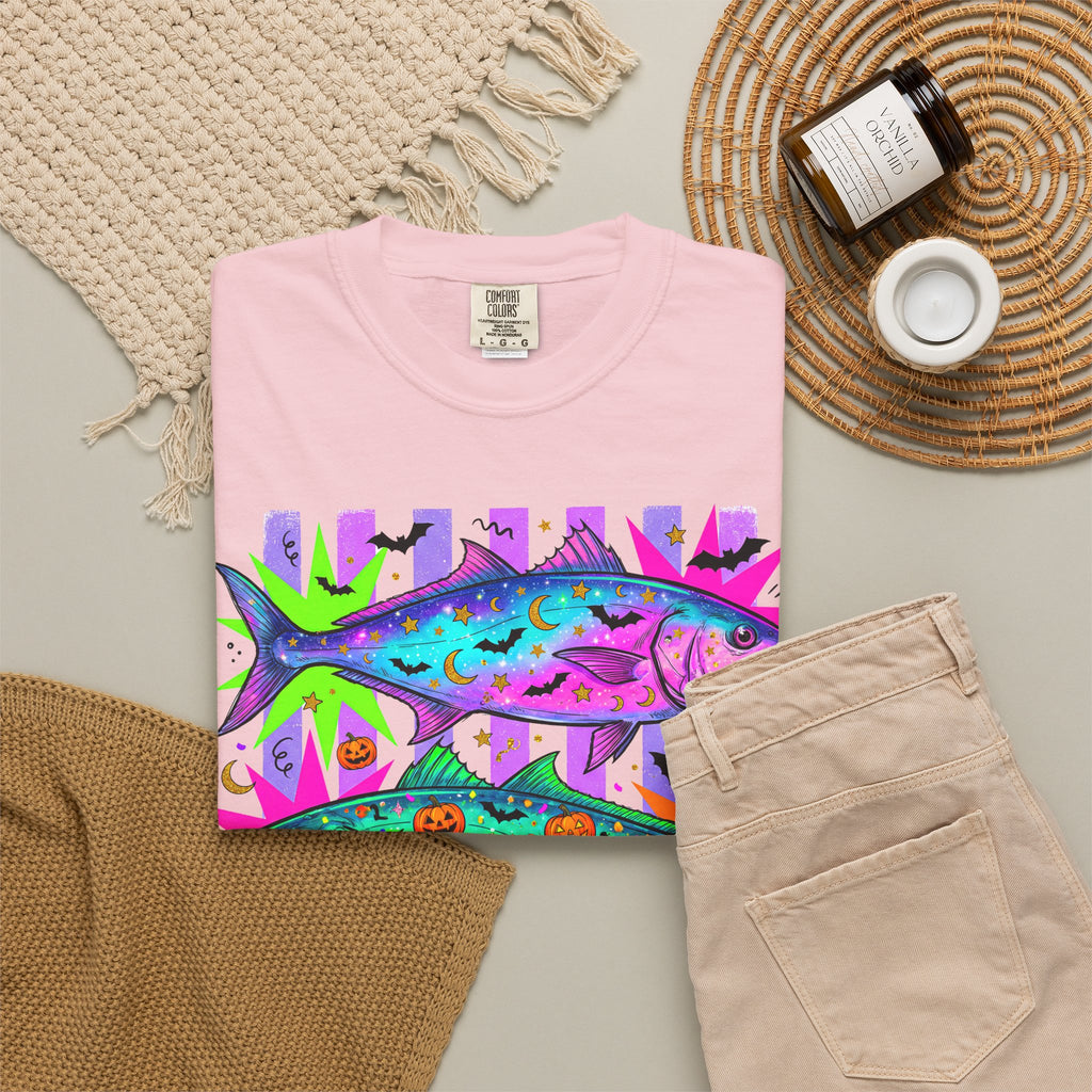Bright Halloween Tropical Mackerel T-Shirt — Colorful Surf & Beach Fish Graphic Tee