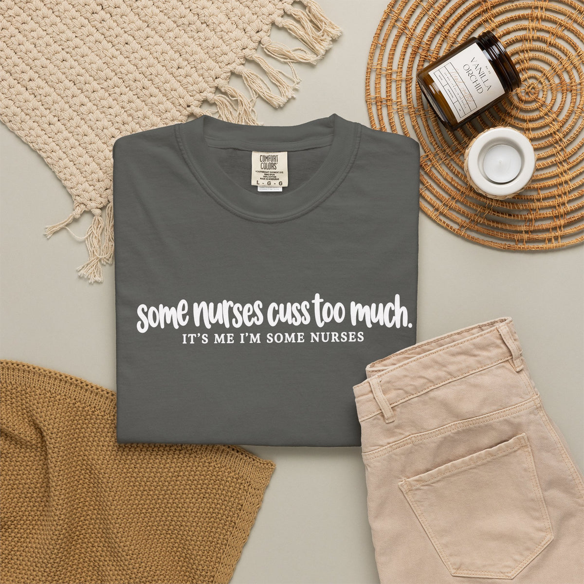 Funny Nurse Shirt, Some Nurses Cuss Too Much Tee, Nurse Humor T-Shirt, Comfort Colors Nurse Tee, Funny Nursing Gift, Healthcare Worker Shirt
