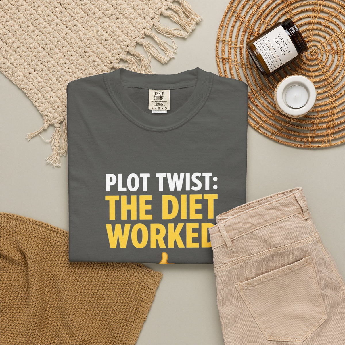T Shirt The Diet Worked Funny Thumbs-Up Graphic Tee