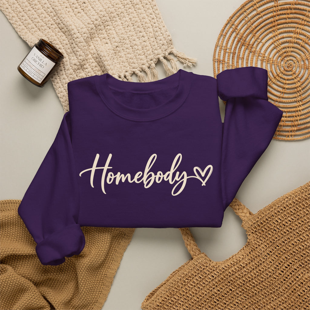 Homebody Crewneck Sweatshirt Cozy Homebody Pullover with Heart