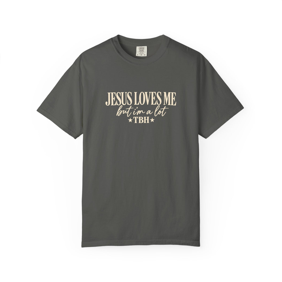 Christian Graphic T Shirt Jesus Loves Me but Im a Lit TBH