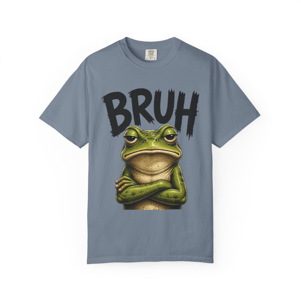 Bruh Frog T-Shirt Funny Grumpy Frog Graphic Tee