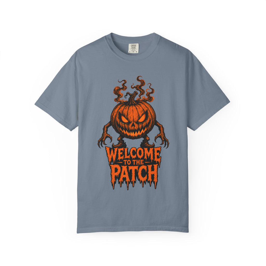 Welcome to the Patch Pumpkin T Shirt Halloween Horror Tee