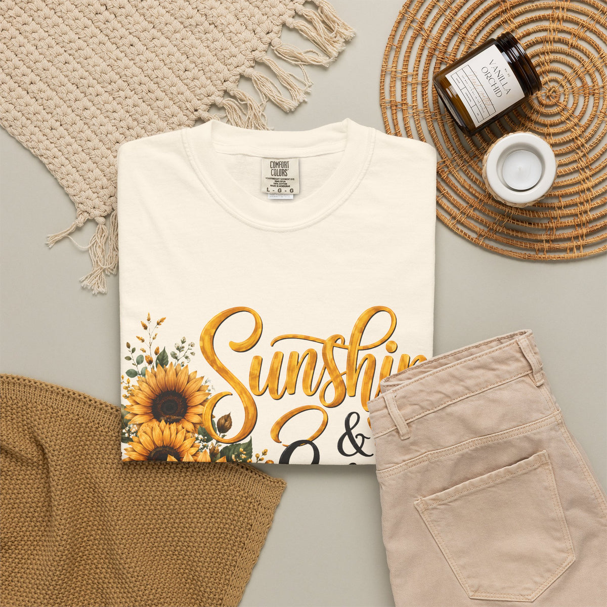 Sunshine and Scrubs Sunflower Nurse T Shirt