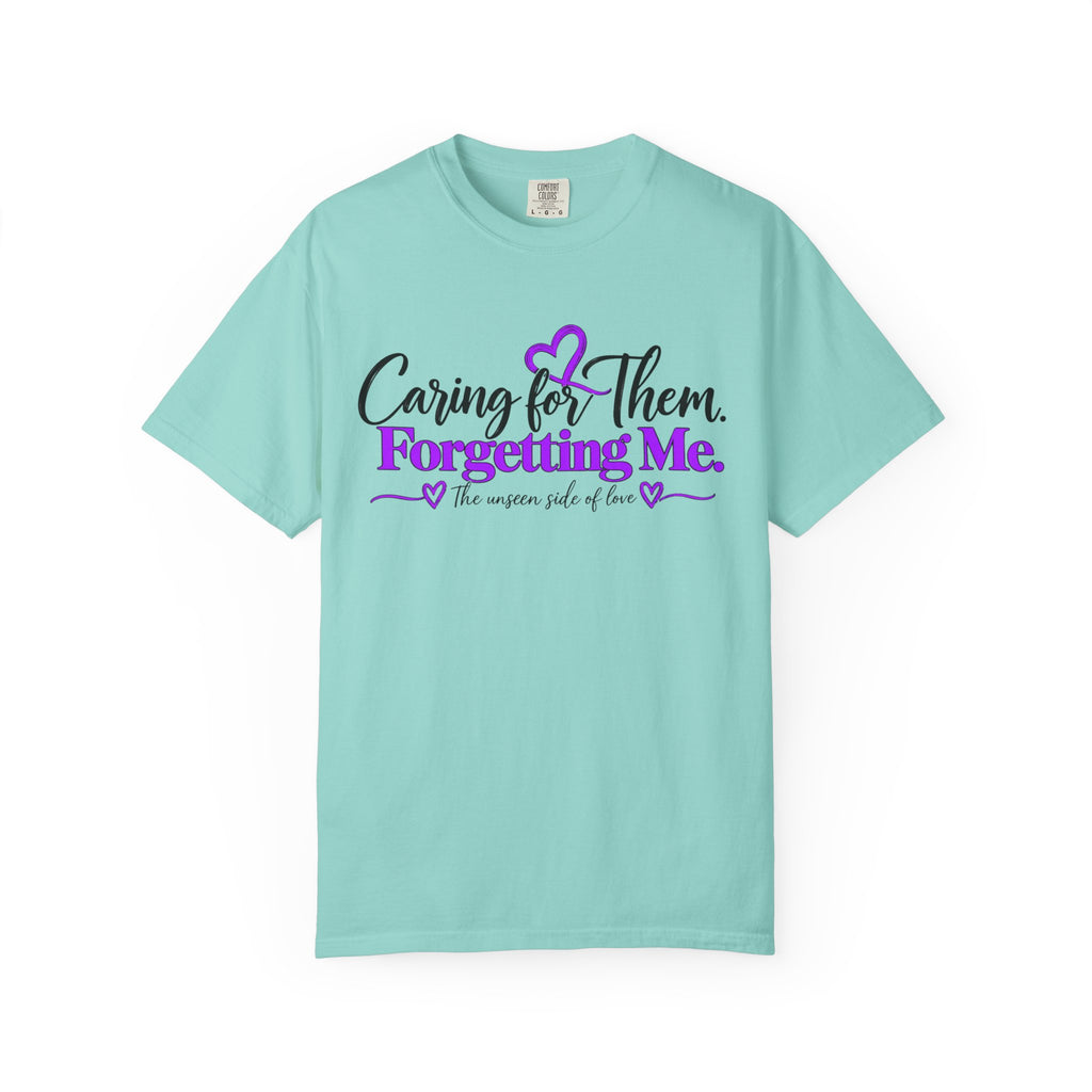 Caring for Them Forgetting Me T shirt | Alzheimer Awareness Purple Ribbon