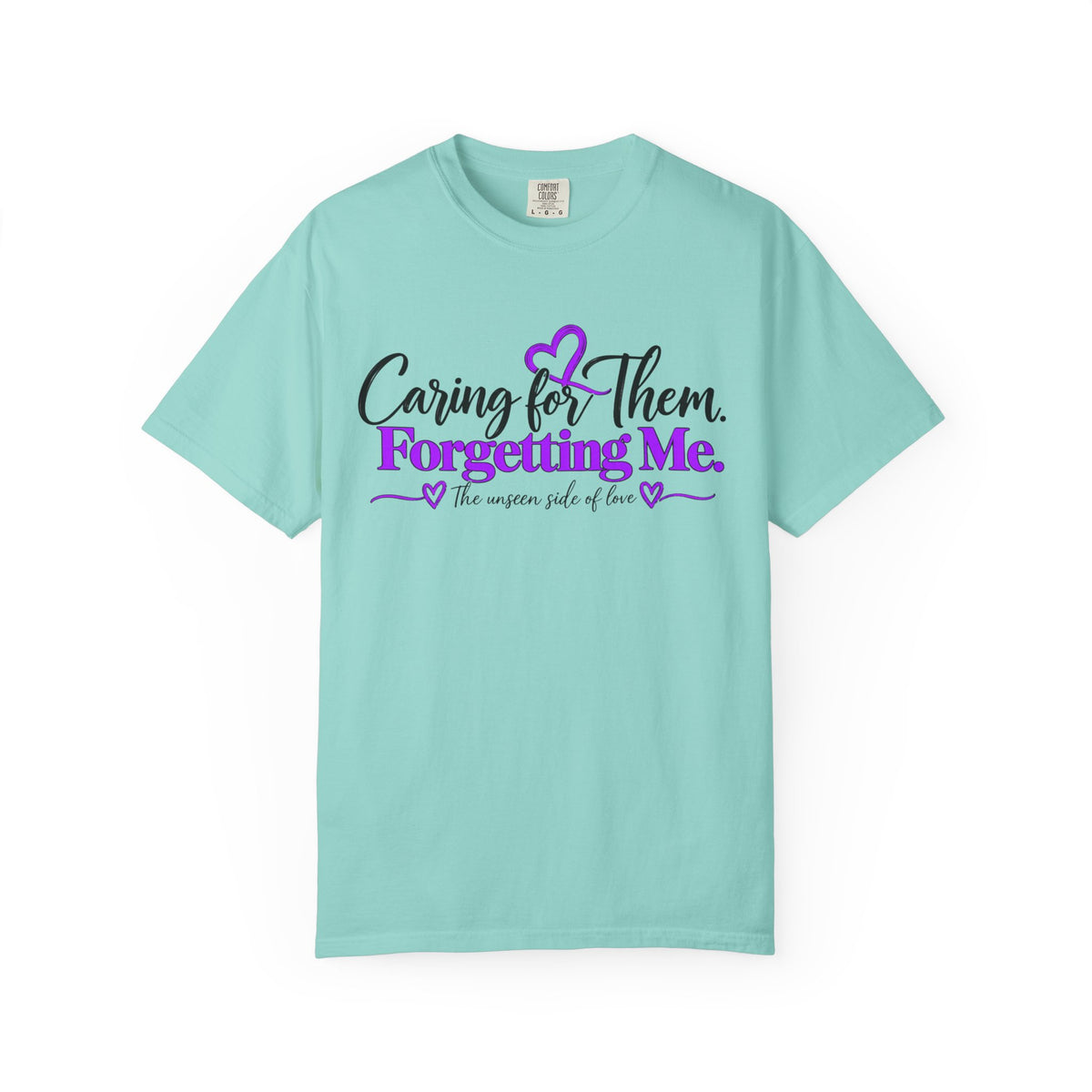 Caring for Them Forgetting Me T shirt | Alzheimer Awareness Purple Ribbon