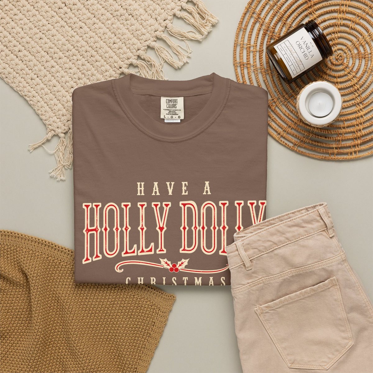 Have a Holly Dolly Christmas Shirt, Western Christmas Tee, Country Christmas Shirt, Retro Holiday T-Shirt, Southern Christmas Gift