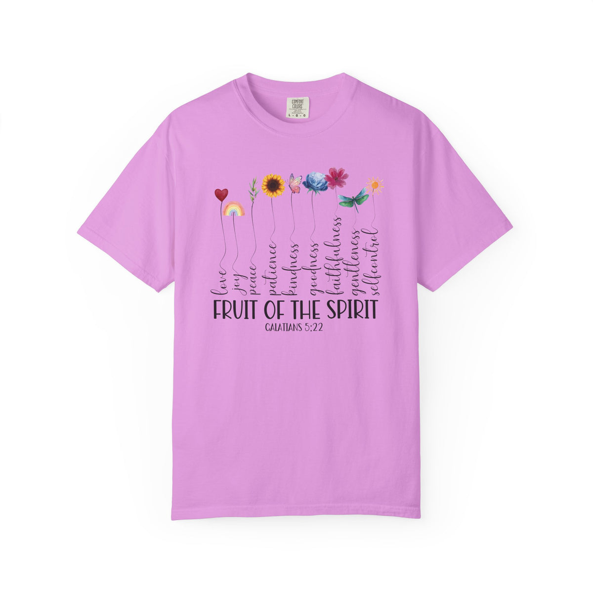 Fruit of the Spirit Floral Tee shirt | Galatians 5:22 Scripture Tee