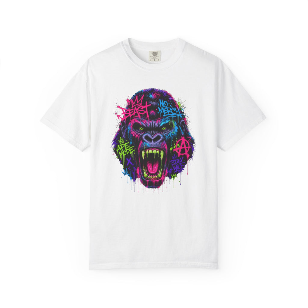 Gorilla Graffiti T Shirt Neon Street Art Ape Design