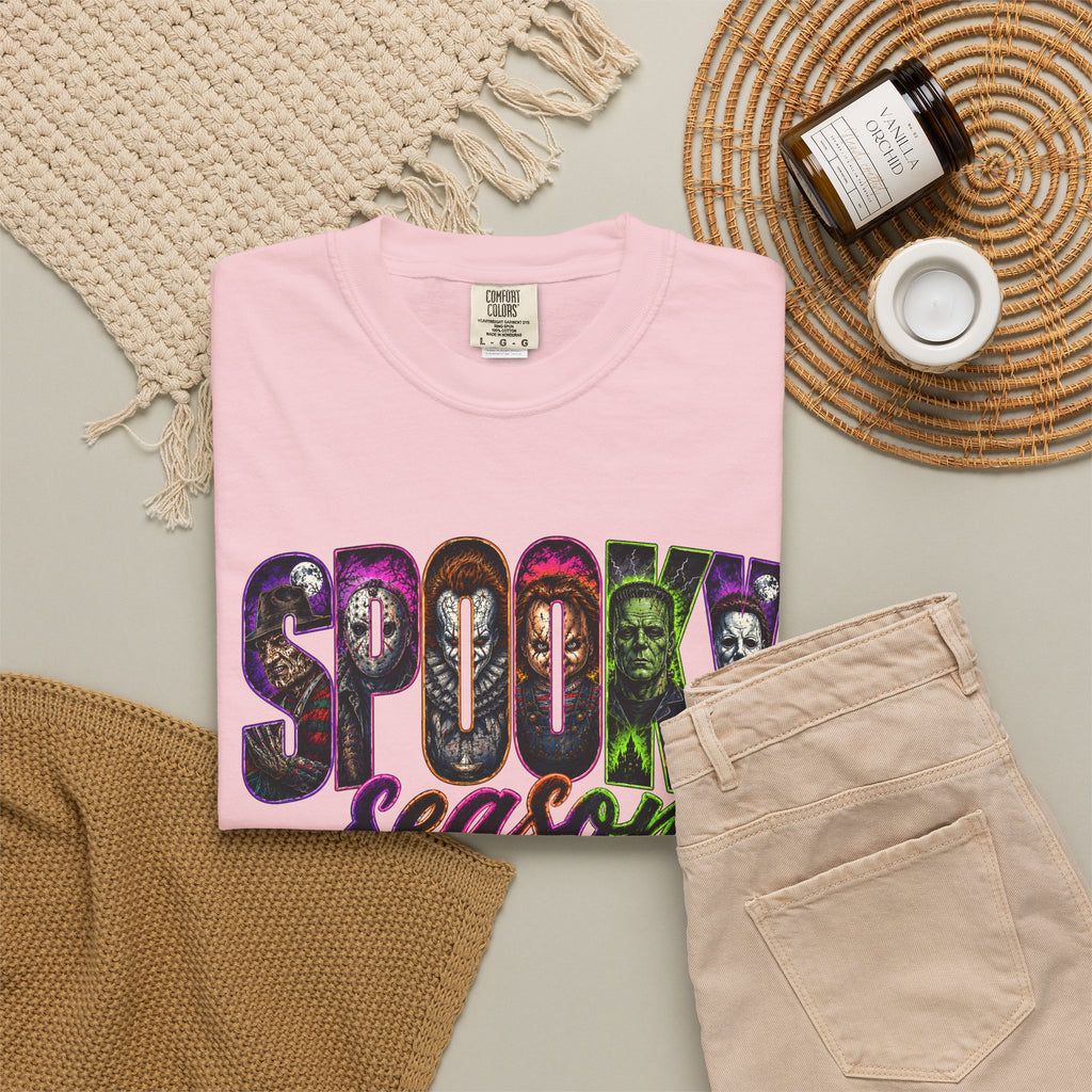Spooky Season Tee Shirt Halloween Vintage Horror Graphic