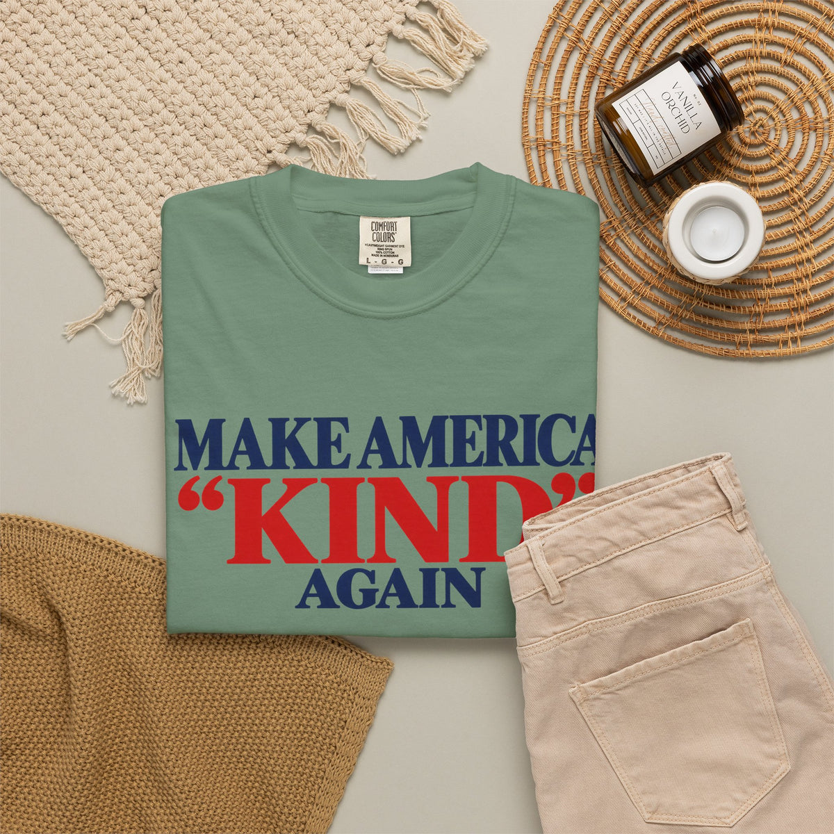 Make America Kind Again Shirt, Kindness Over Division Tee, Patriotic Statement T-Shirt, Comfort Colors Unisex Tee, Unity Gift