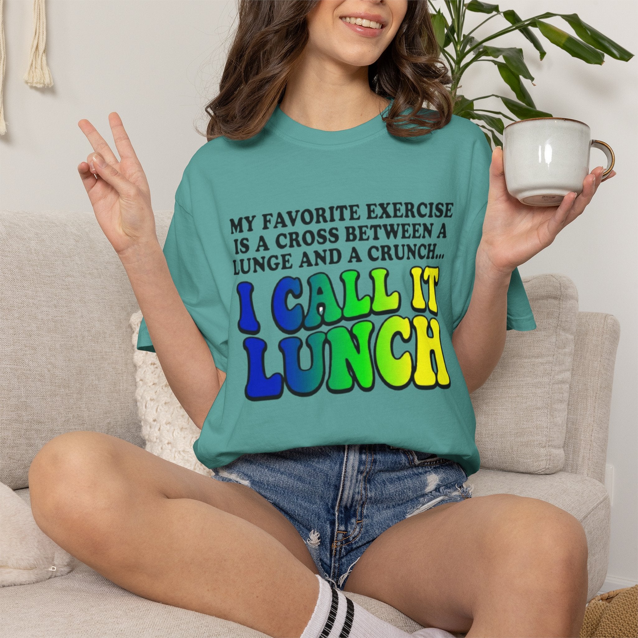 I Call It Lunch T-Shirt Funny Fitness Food Quote Tee