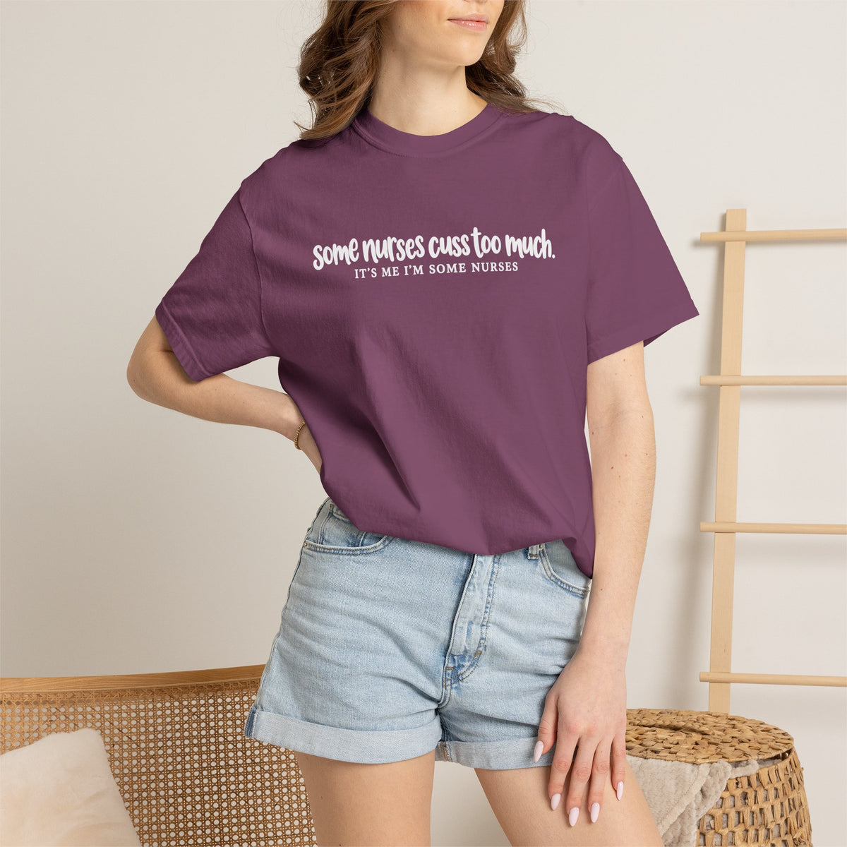 Funny Nurse Shirt, Some Nurses Cuss Too Much Tee, Nurse Humor T-Shirt, Comfort Colors Nurse Tee, Funny Nursing Gift, Healthcare Worker Shirt