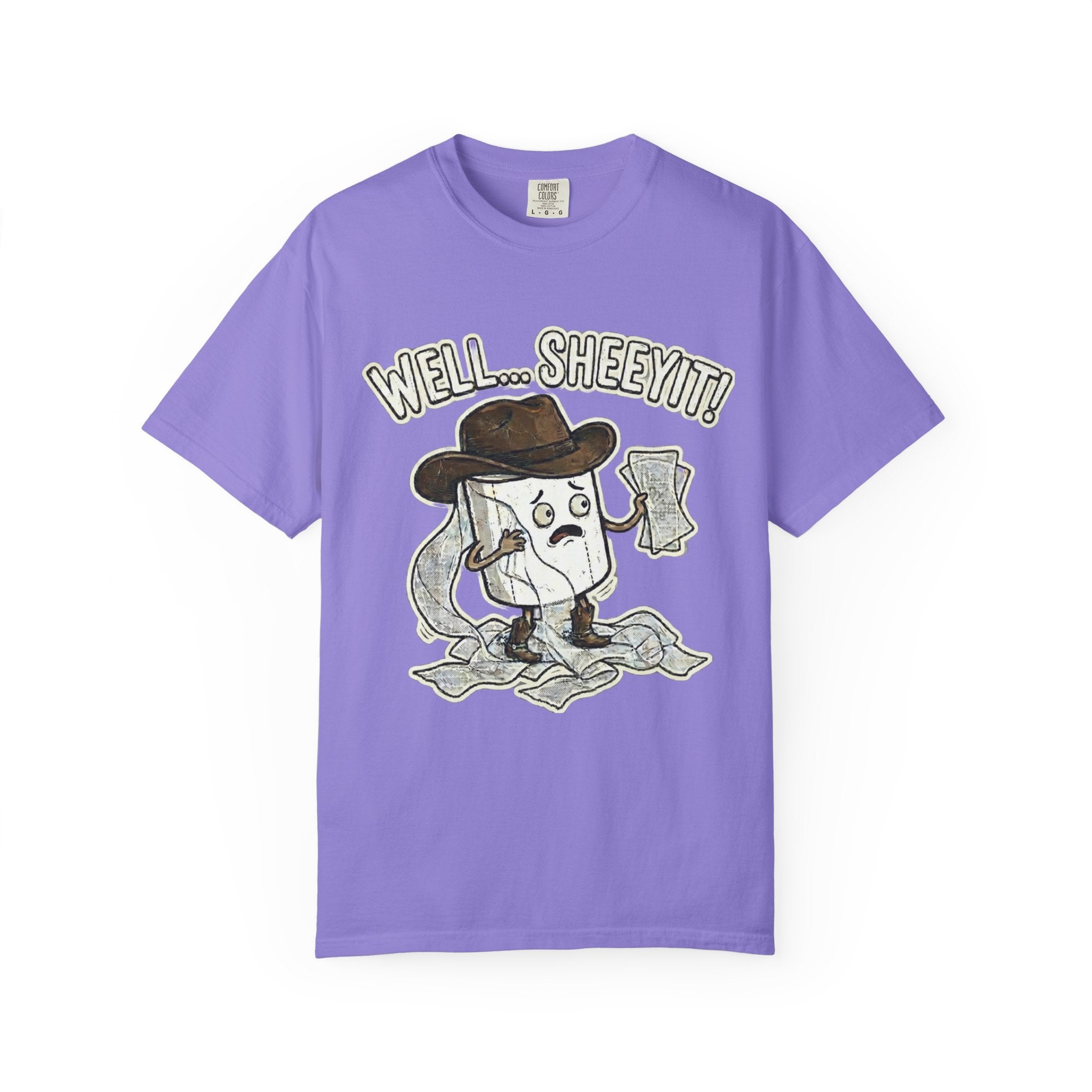 Graphic T-Shirt — "Well... Sheeyit!" Cash Cowboy Funny Money Tee
