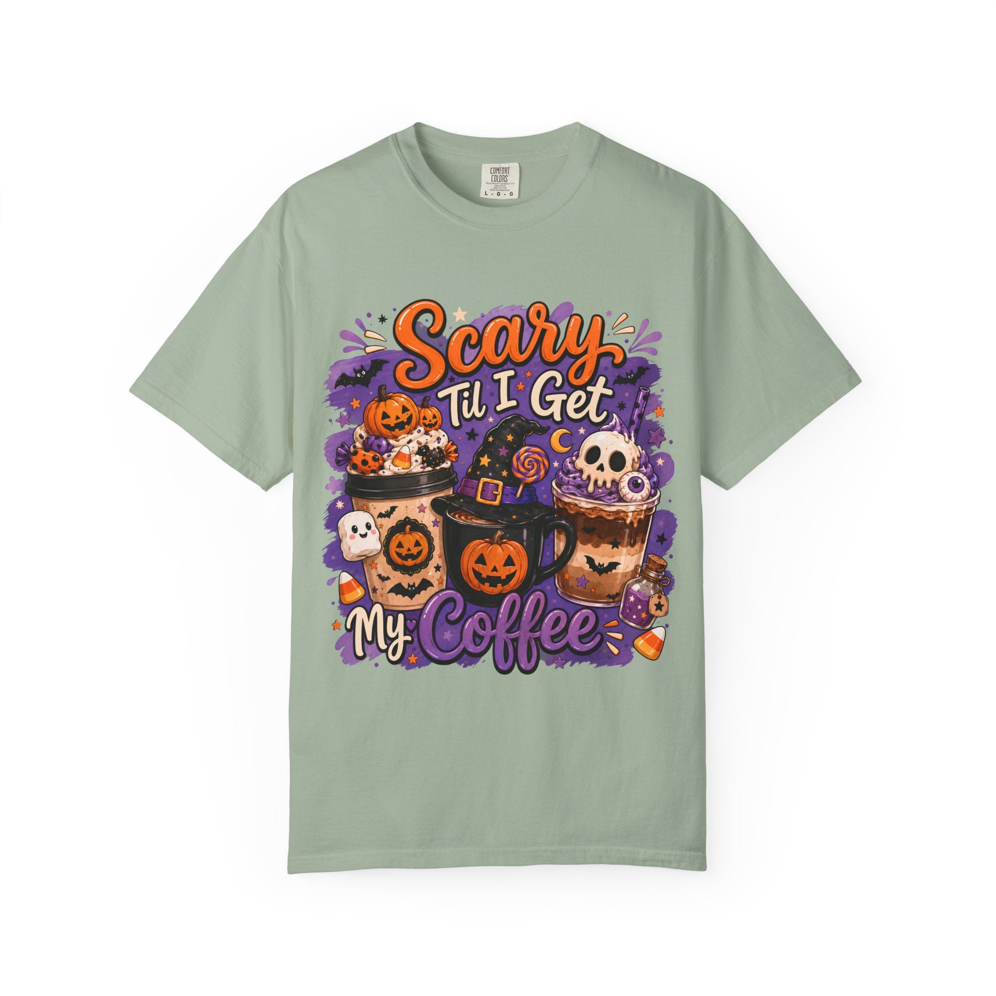 Halloween Coffee T Shirt Scary Til I Get My Coffee
