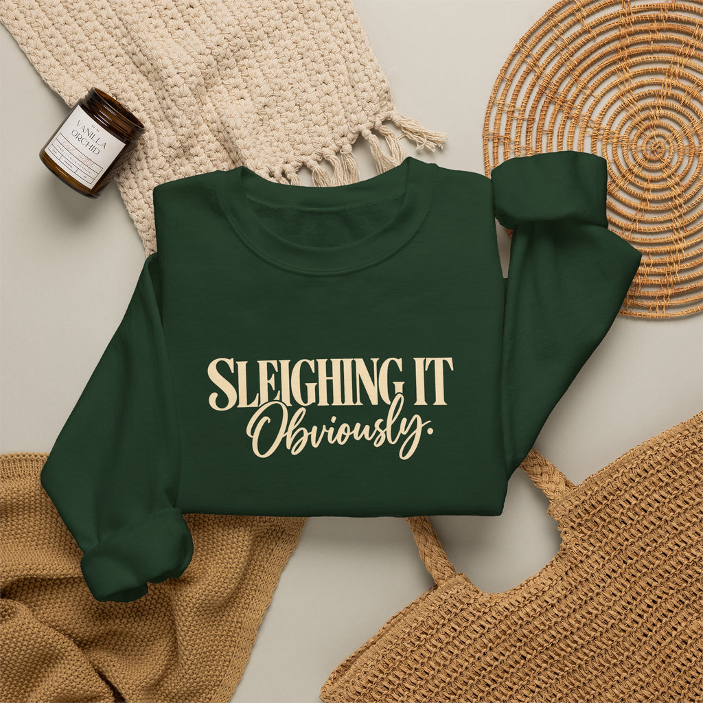 Sleighing It Obviously Crewneck Sweatshirt