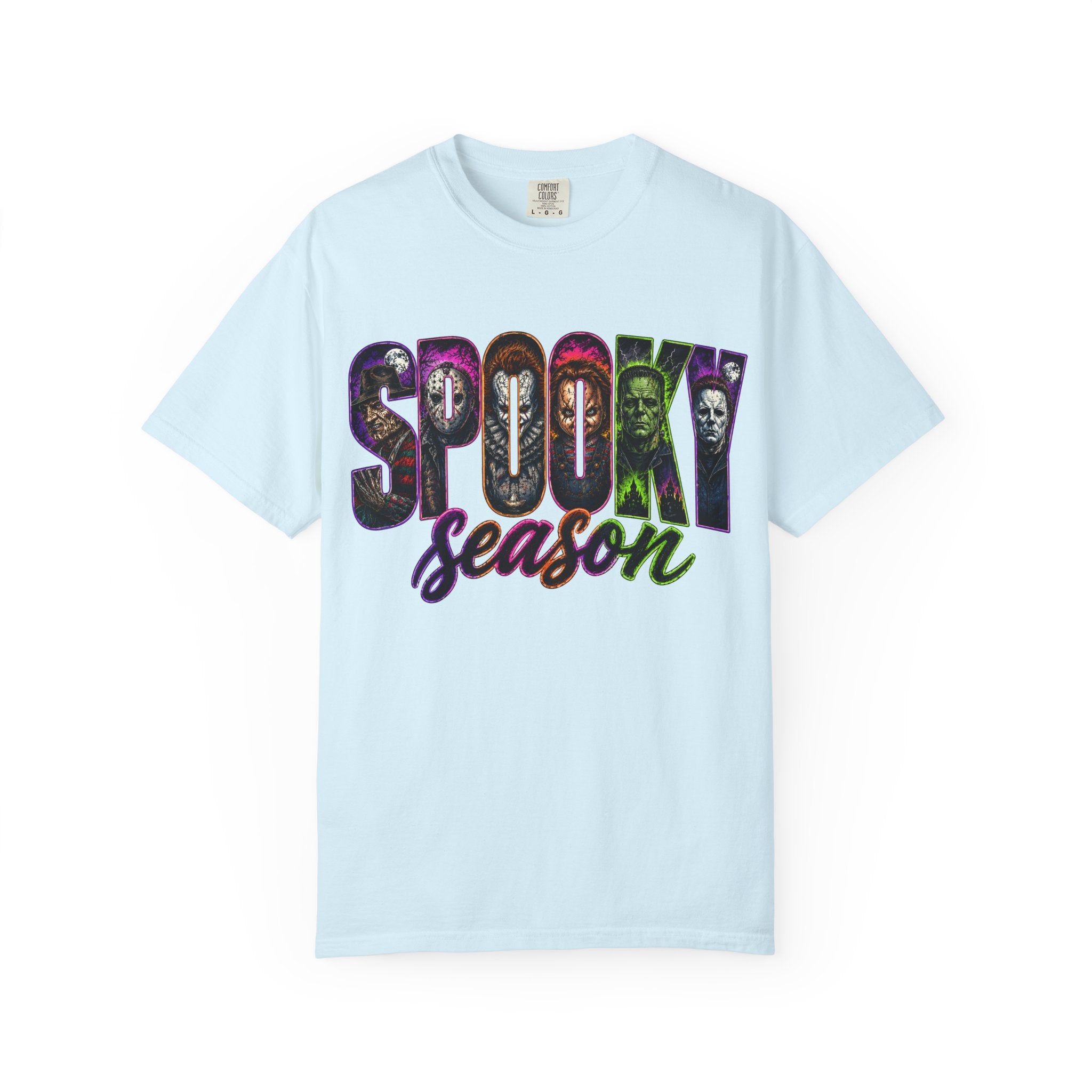 Spooky Season Graphic T Shirt Halloween Horror Movie Mask Design