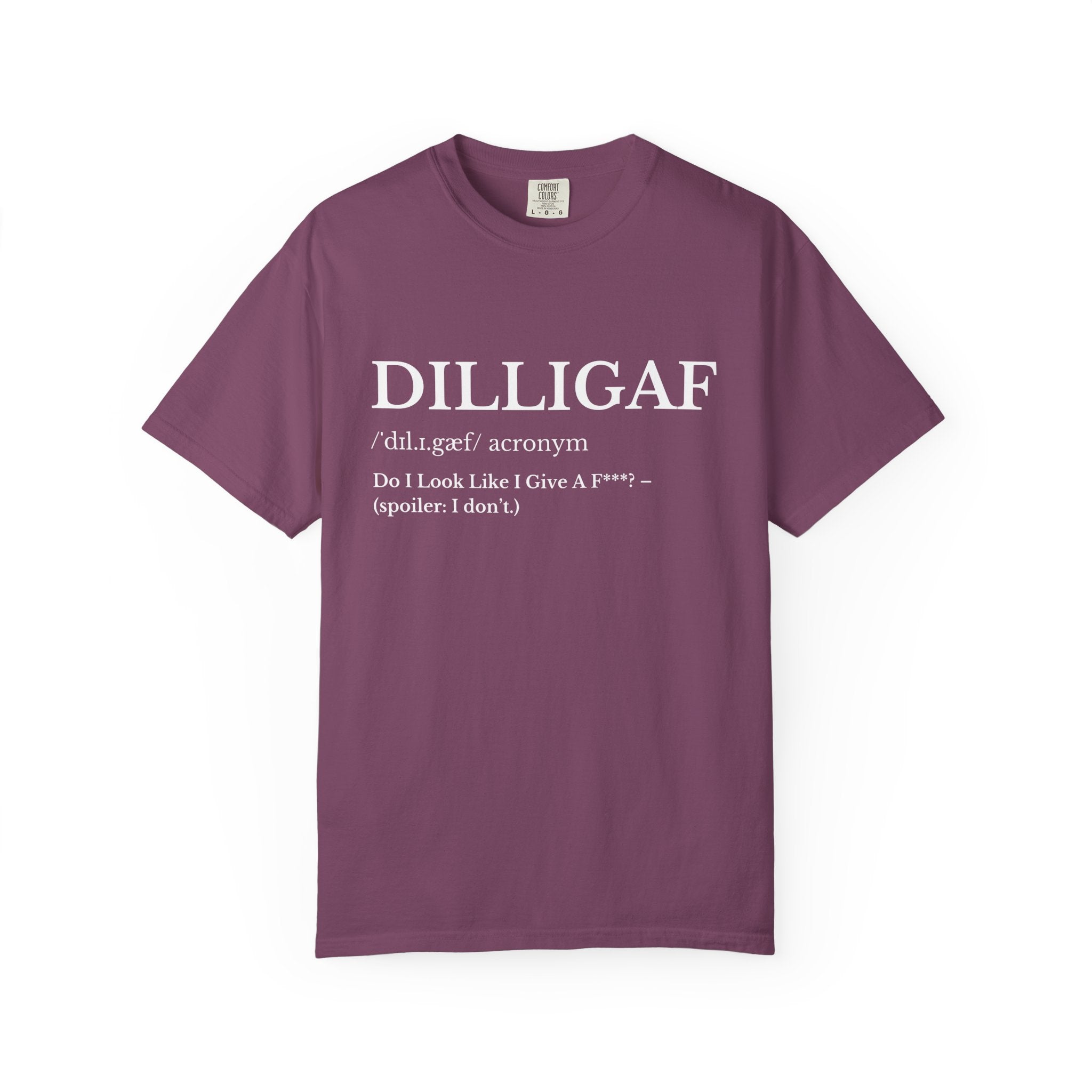 DILLIGAF Definition T Shirt Funny Sarcastic Graphic Tee